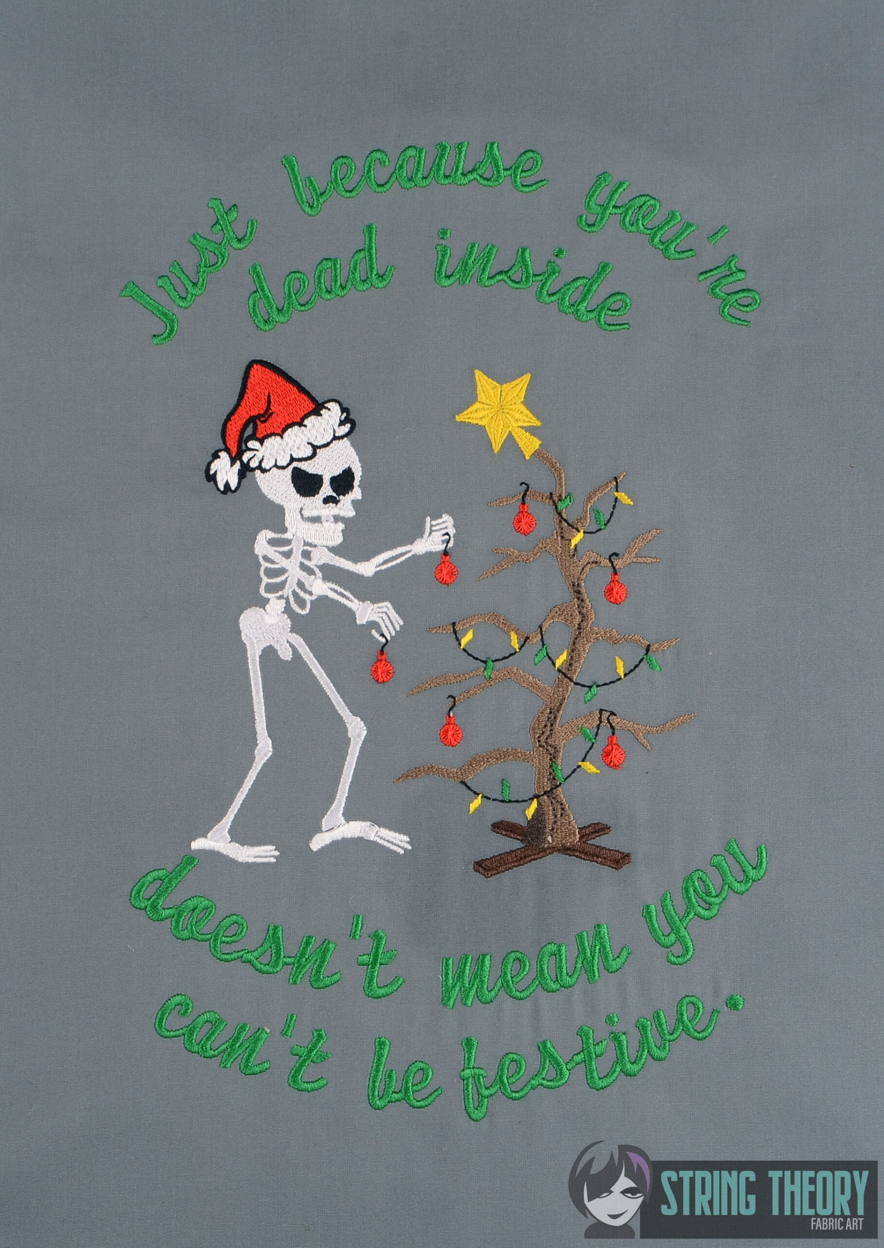 Festively Dead Inside Machine Embroidery Design