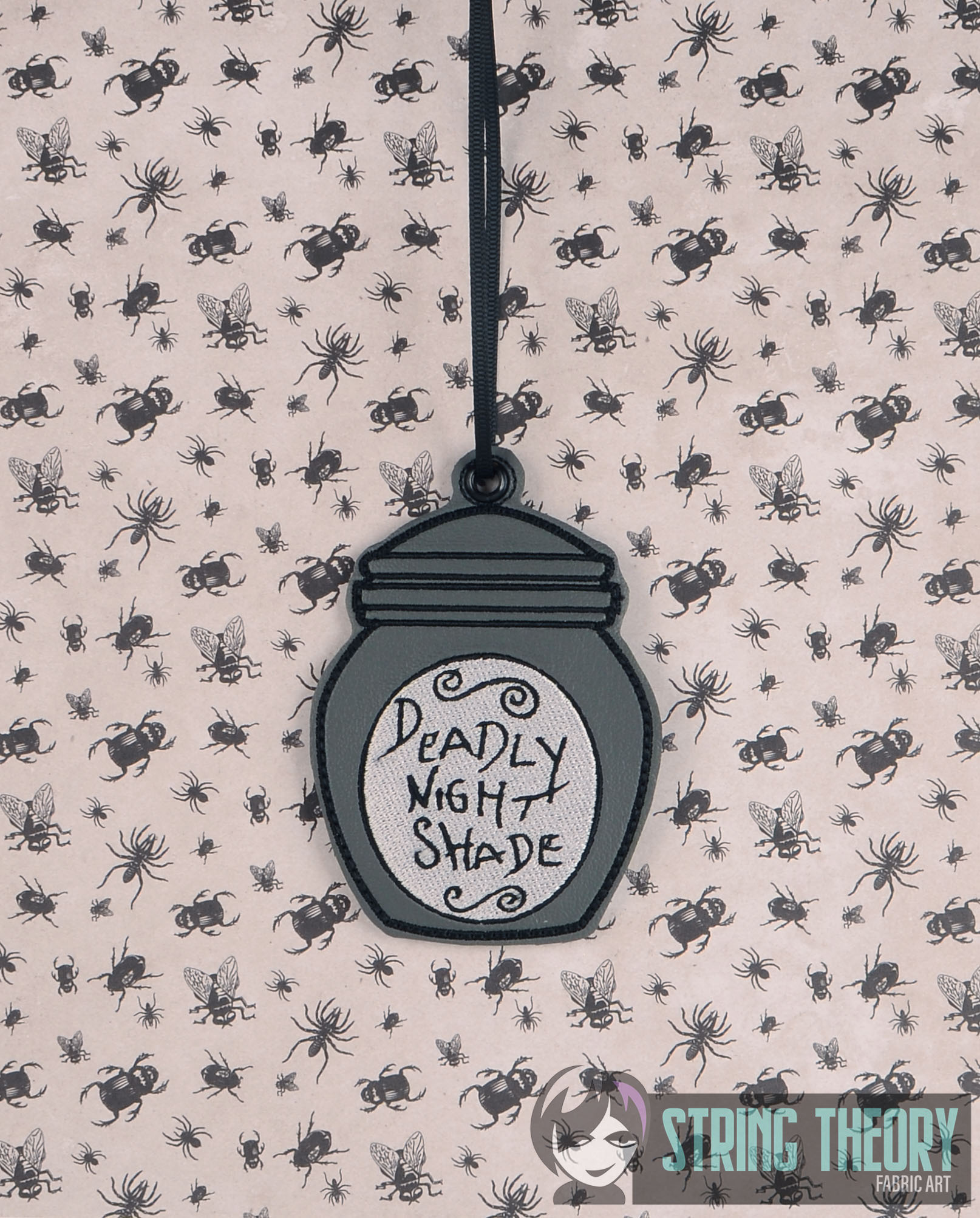 Deadly Nightshade Jar – String Theory Fabric Art