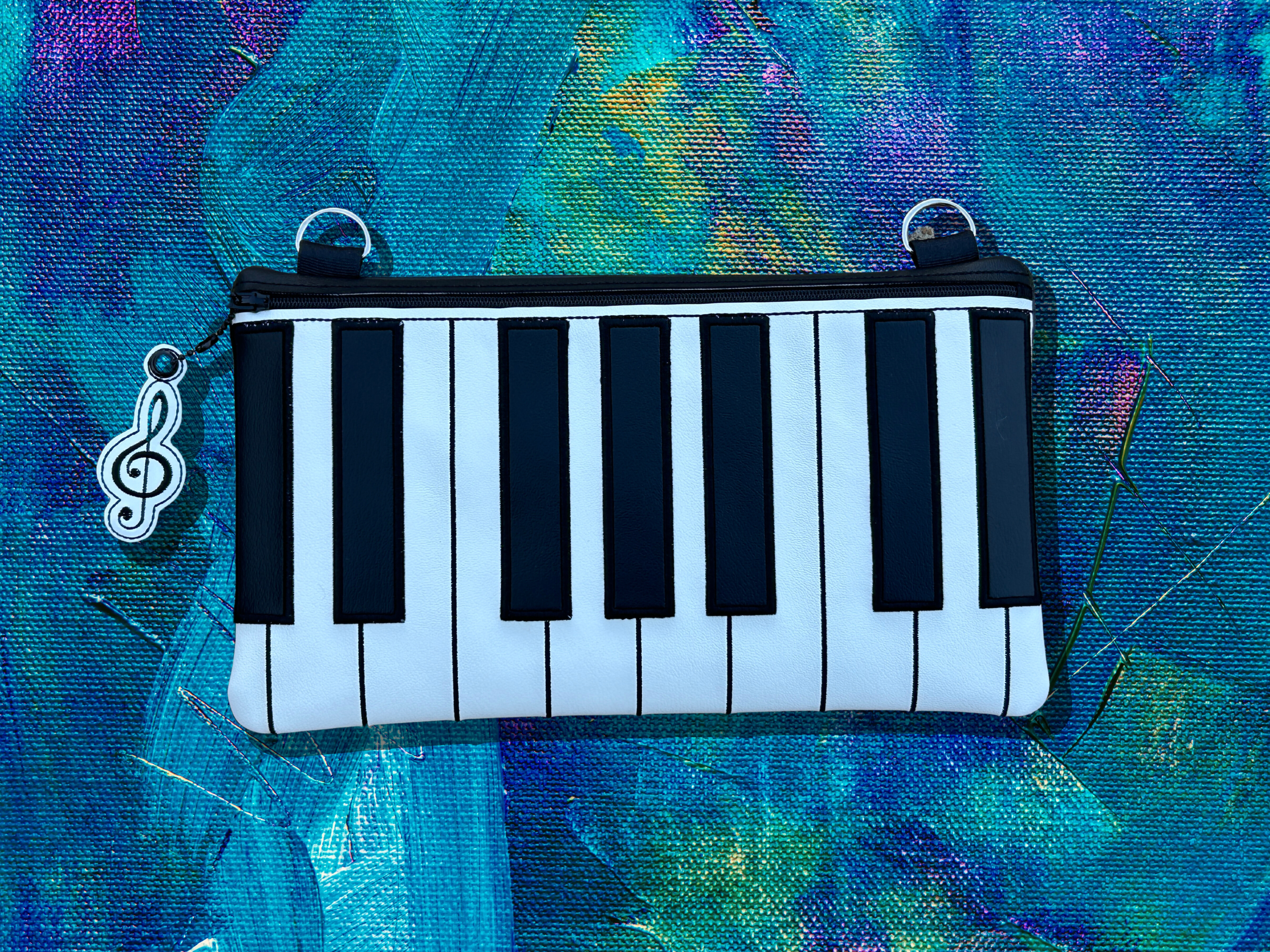 Keyboard Zip Bag ITH machine embroidery design