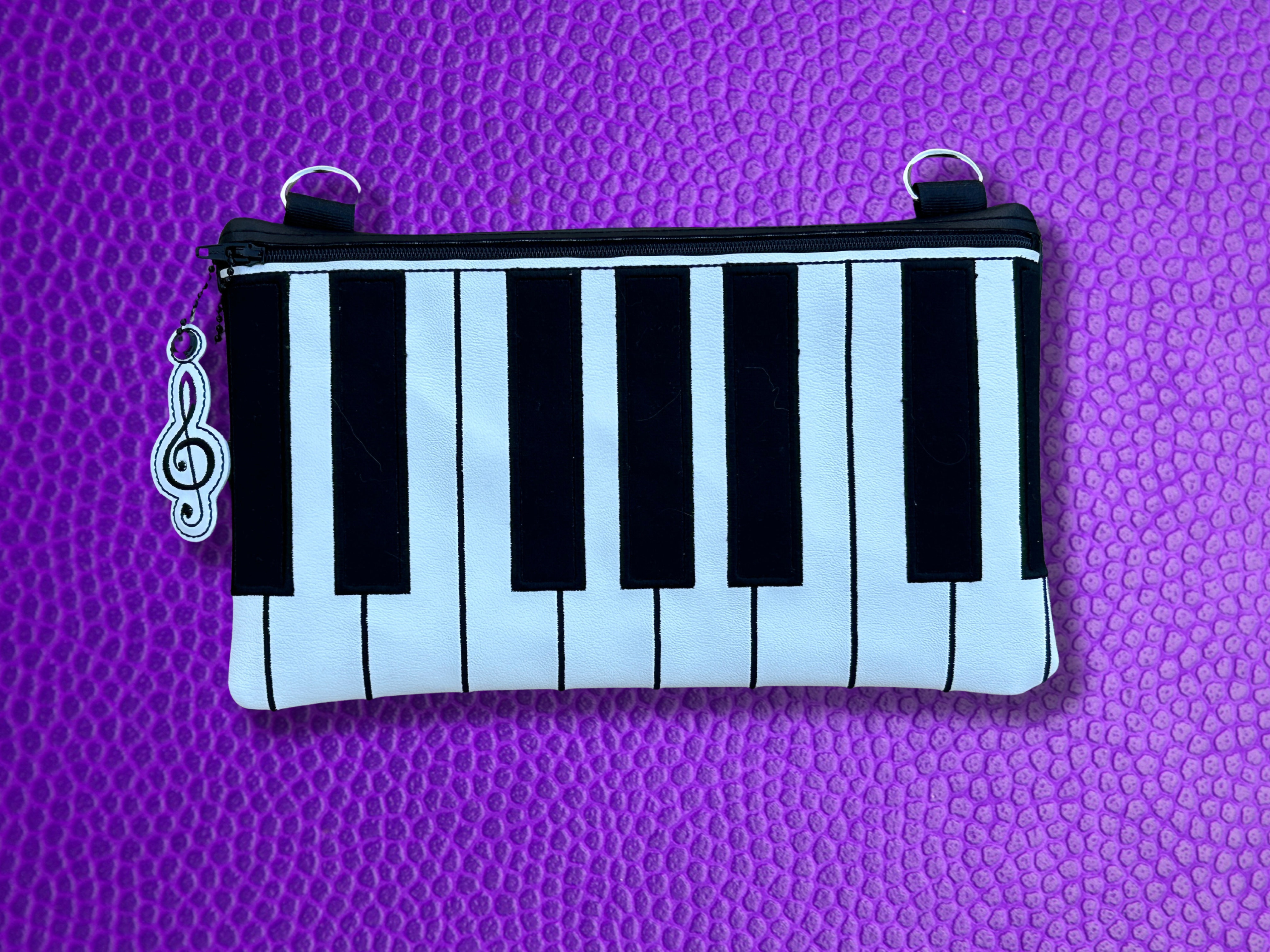Keyboard Zip Bag ITH machine embroidery design