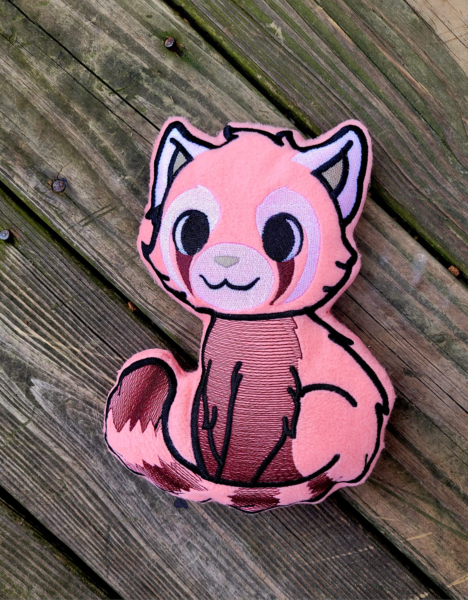 Chibi Red Panda Stuffie ITH machine embroidery design
