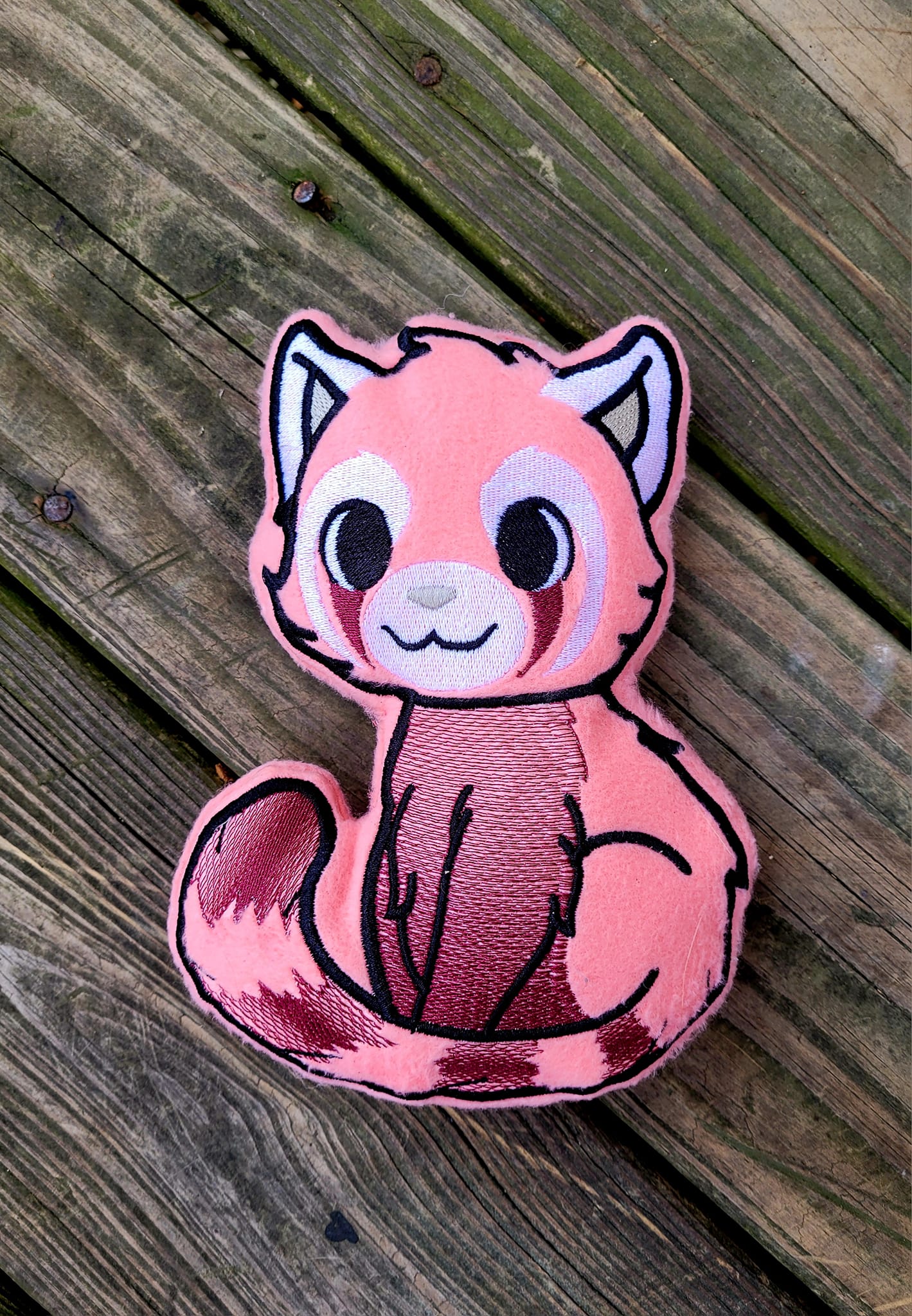 Chibi Red Panda Stuffie ITH machine embroidery design