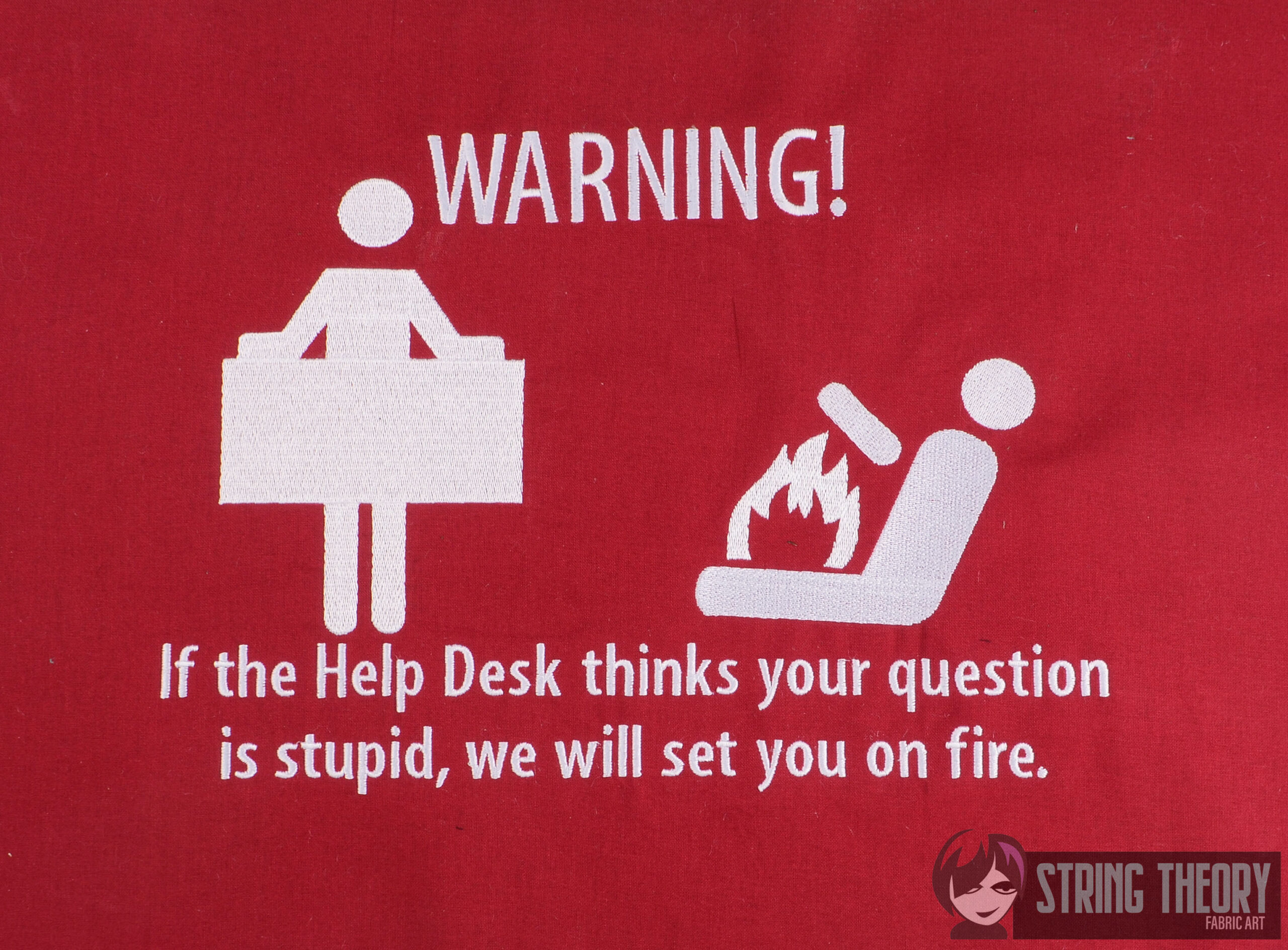 Help Desk machine embroidery design