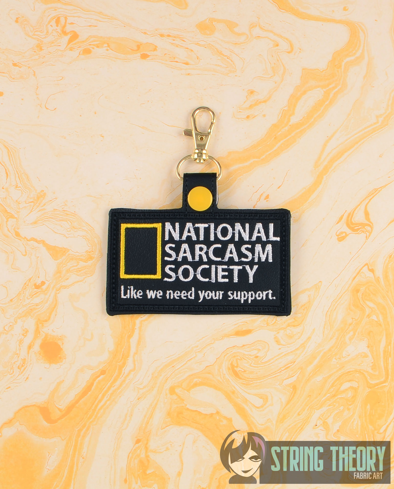 National Sarcasm Society fob ITH machine embroidery design