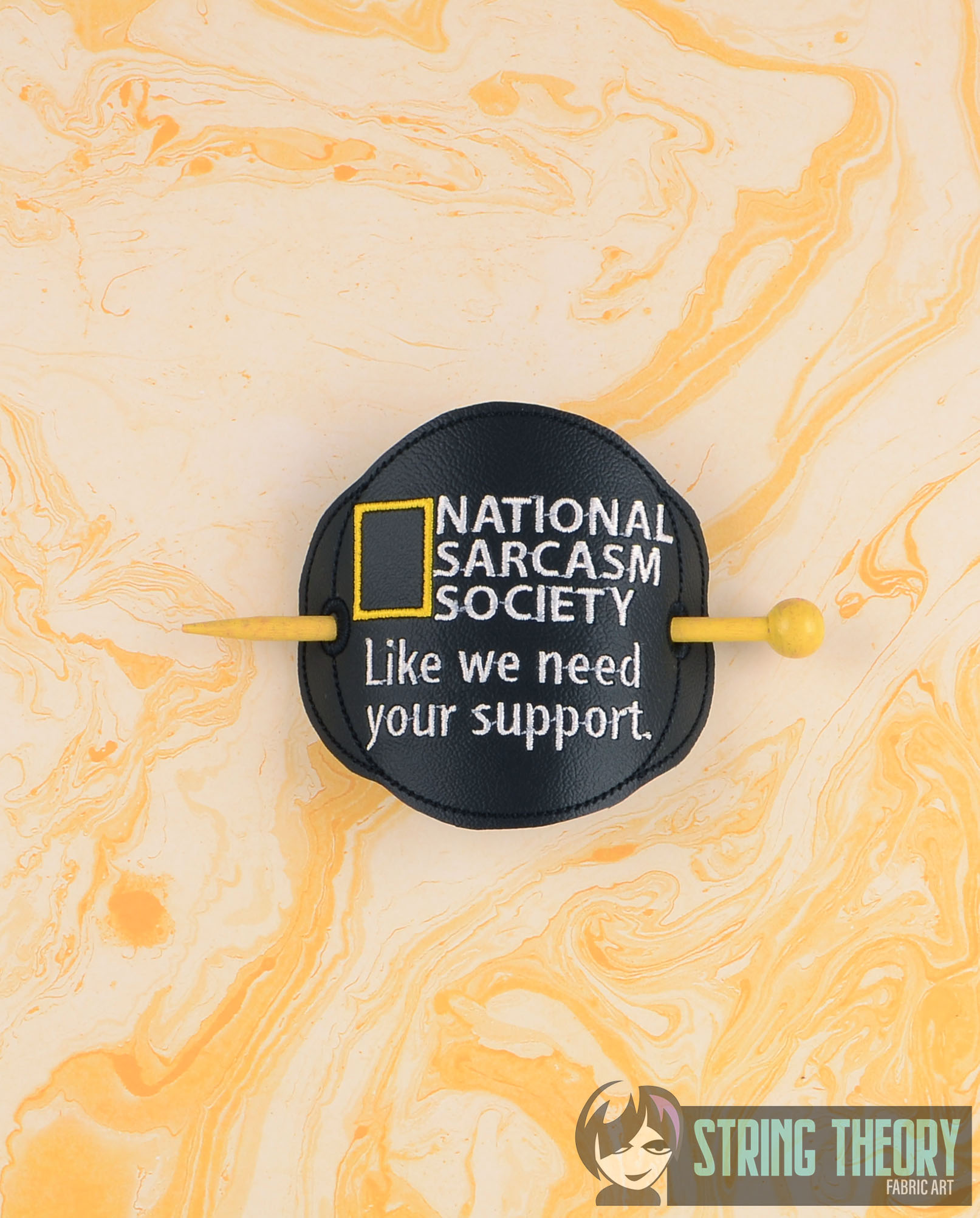 National Sarcasm Society Bun Cover ITH machine embroidery design