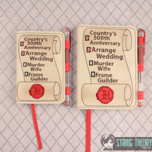 Princess Bride To-Do List Notebook Cover ITH machine embroidery design