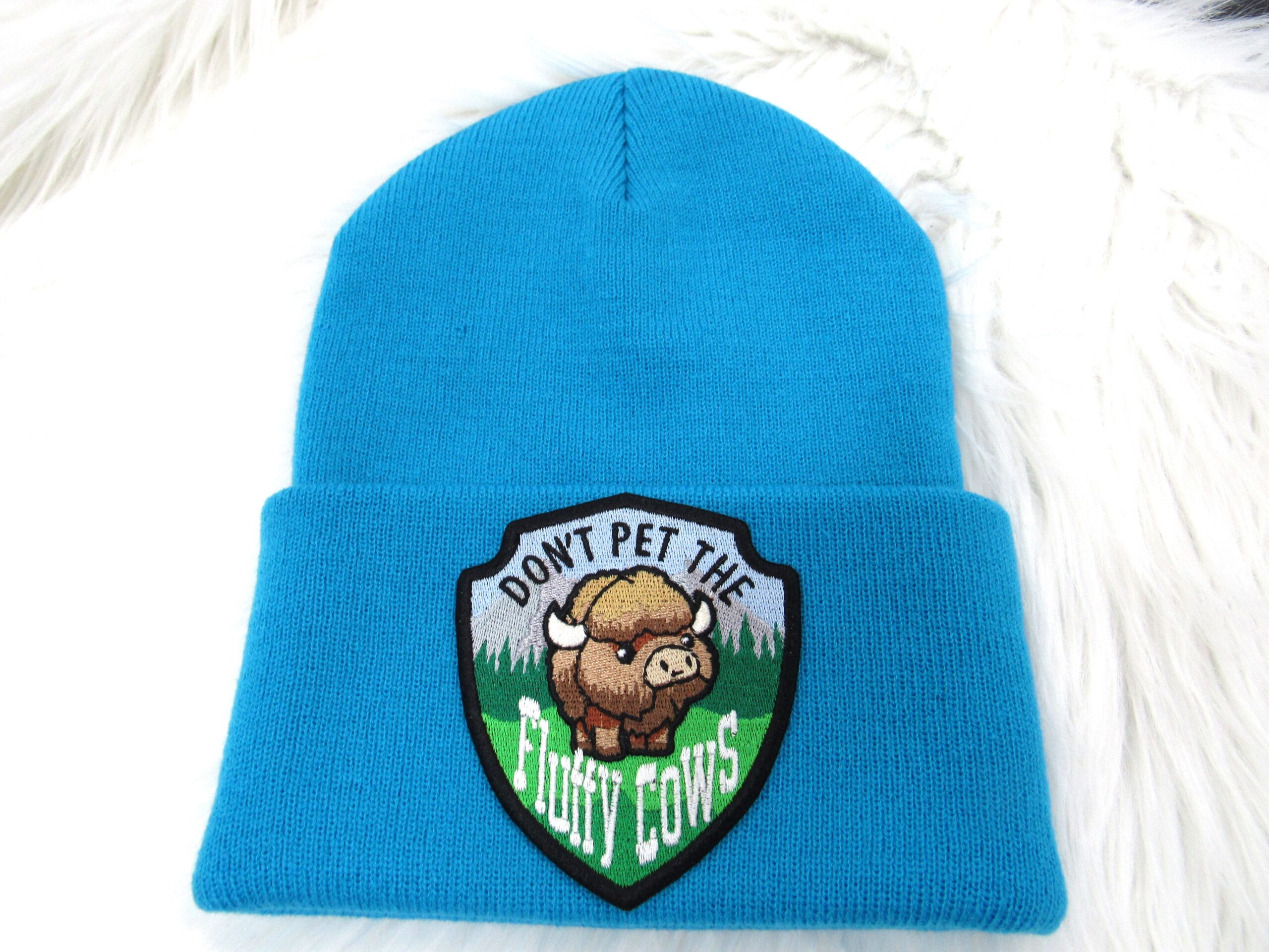 Dont Pet the Fluffy Cows patch ITH Machine Embroidery Design