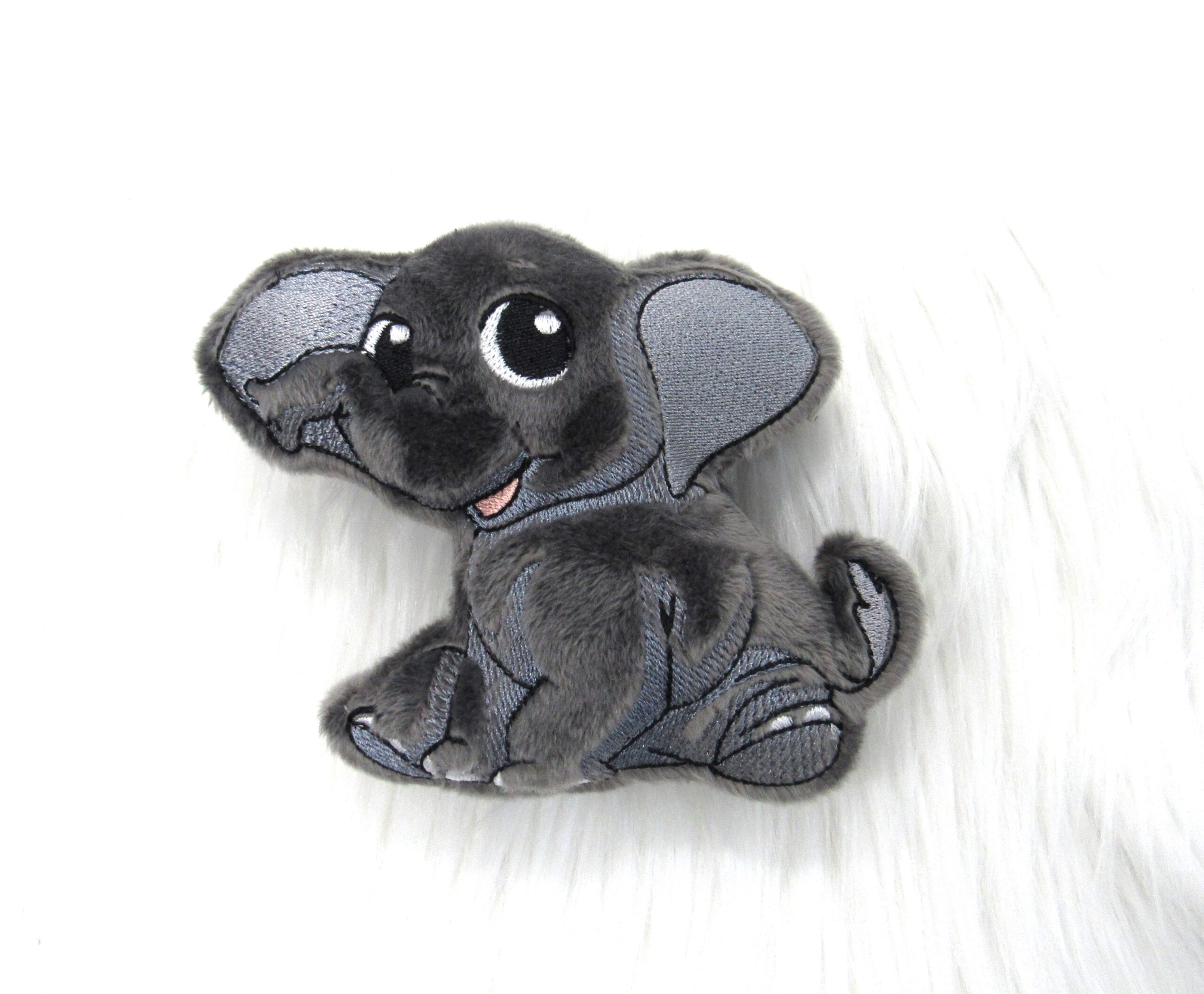 Chibi Elephant Stuffie ITH machine embroidery design