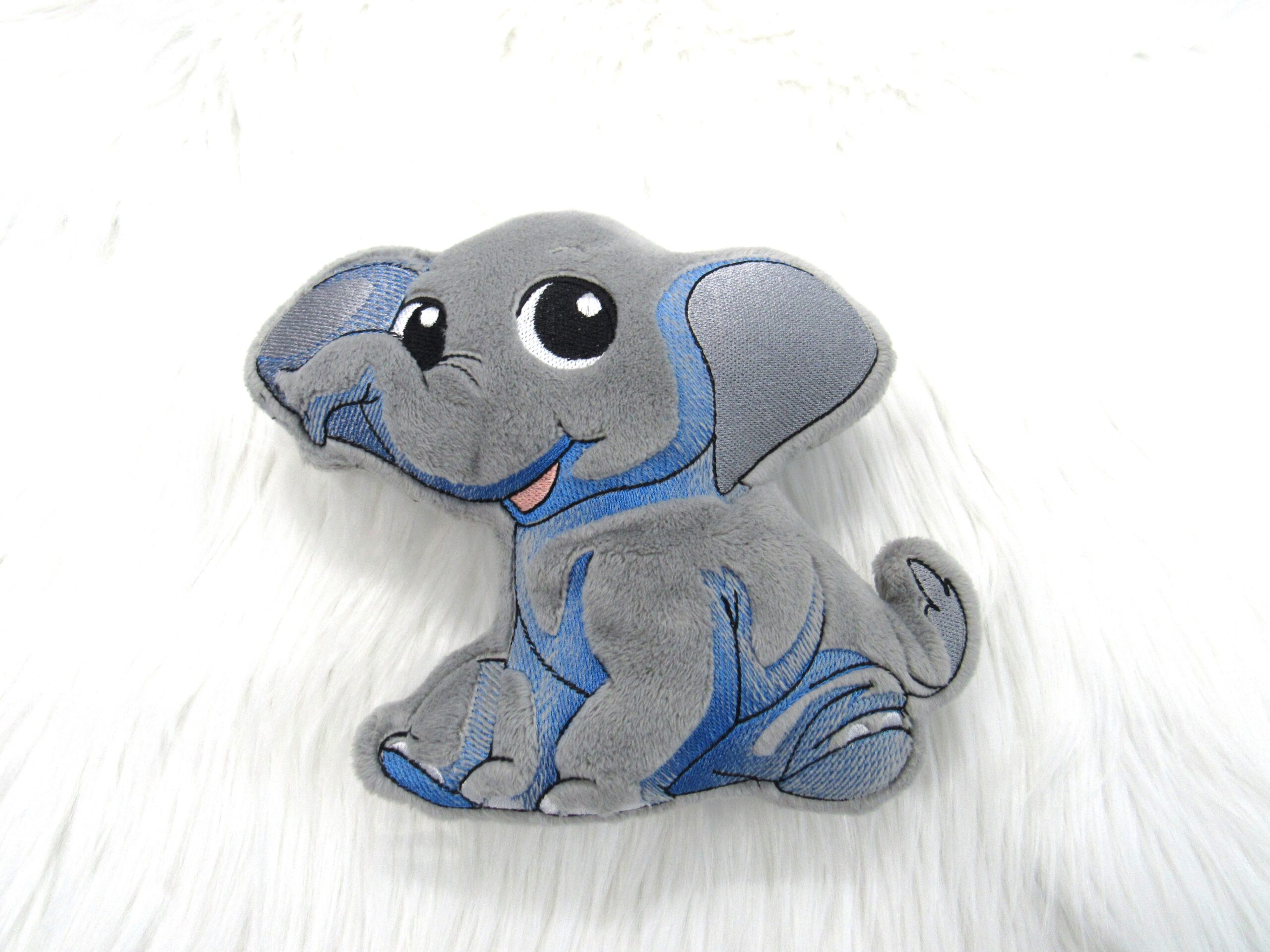 Chibi Elephant Stuffie ITH machine embroidery design