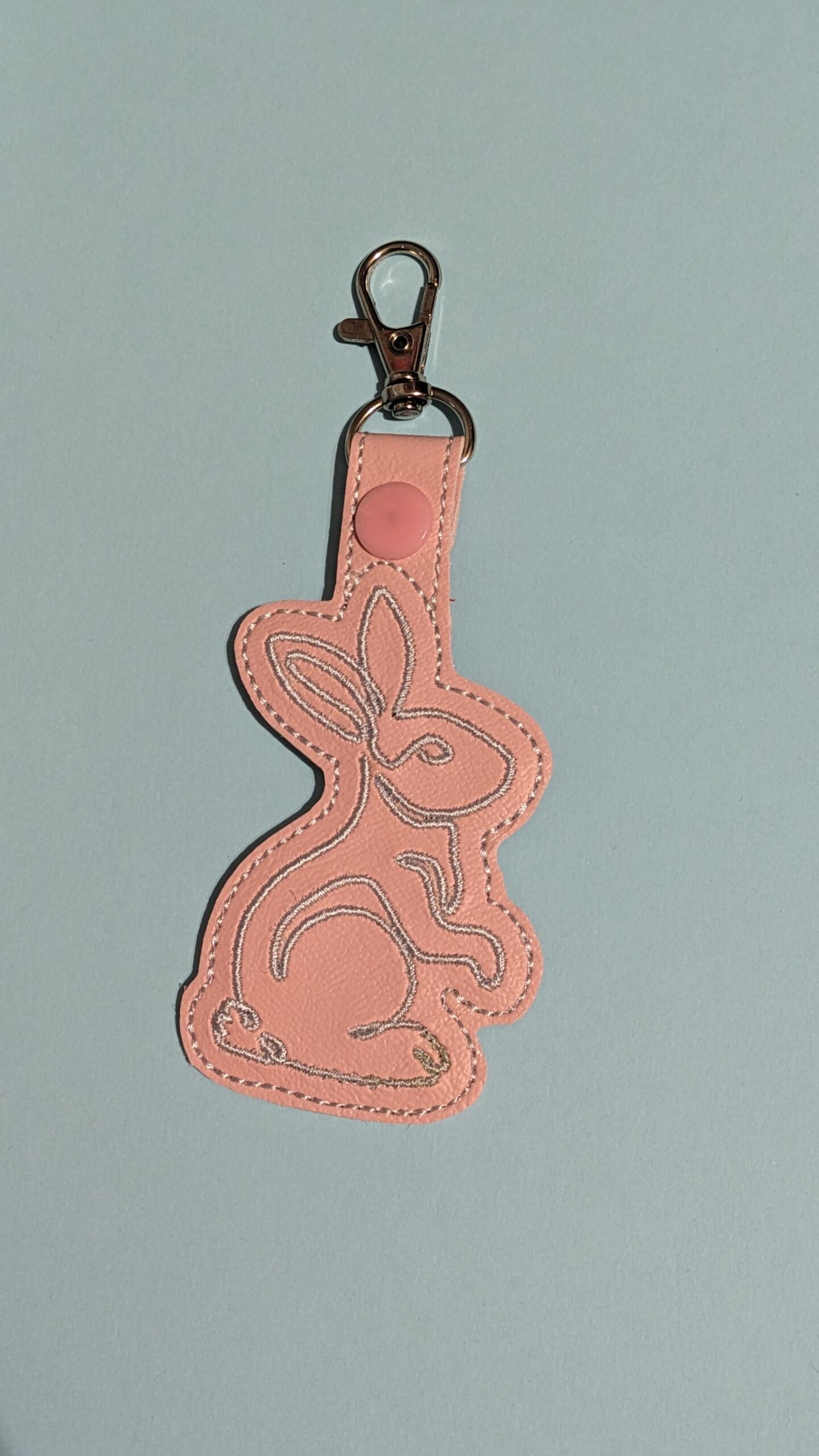 Continuous Line Bunny fob ITH machine embroidery design
