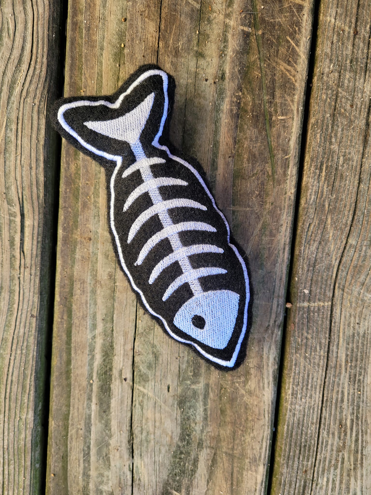 Skeleton Fish Stuffie ITH machine embroidery design