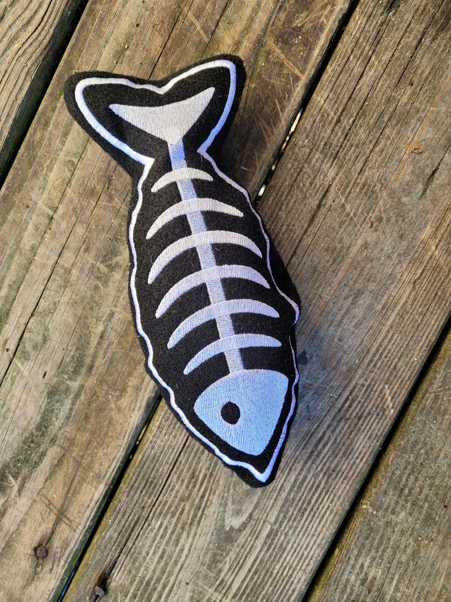 Skeleton Fish Stuffie ITH machine embroidery design