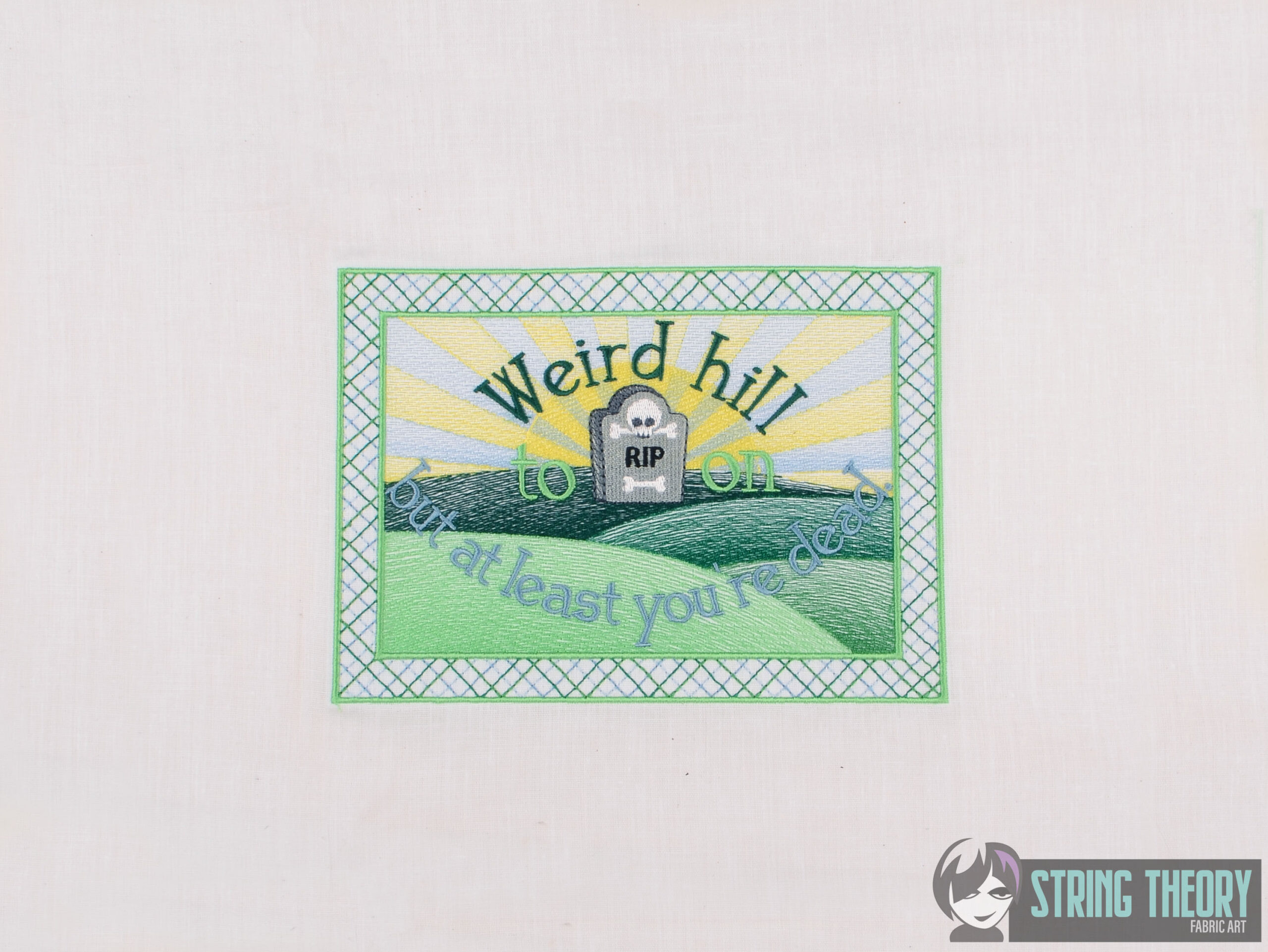 Weird Hill to Die on machine embroidery design