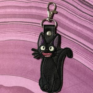 Kikis Delivery Service Black Cat Fob ITH machine embroidery design