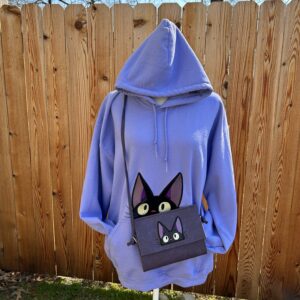 Kikis Delivery Service Black Cat peeker machine embroidery design
