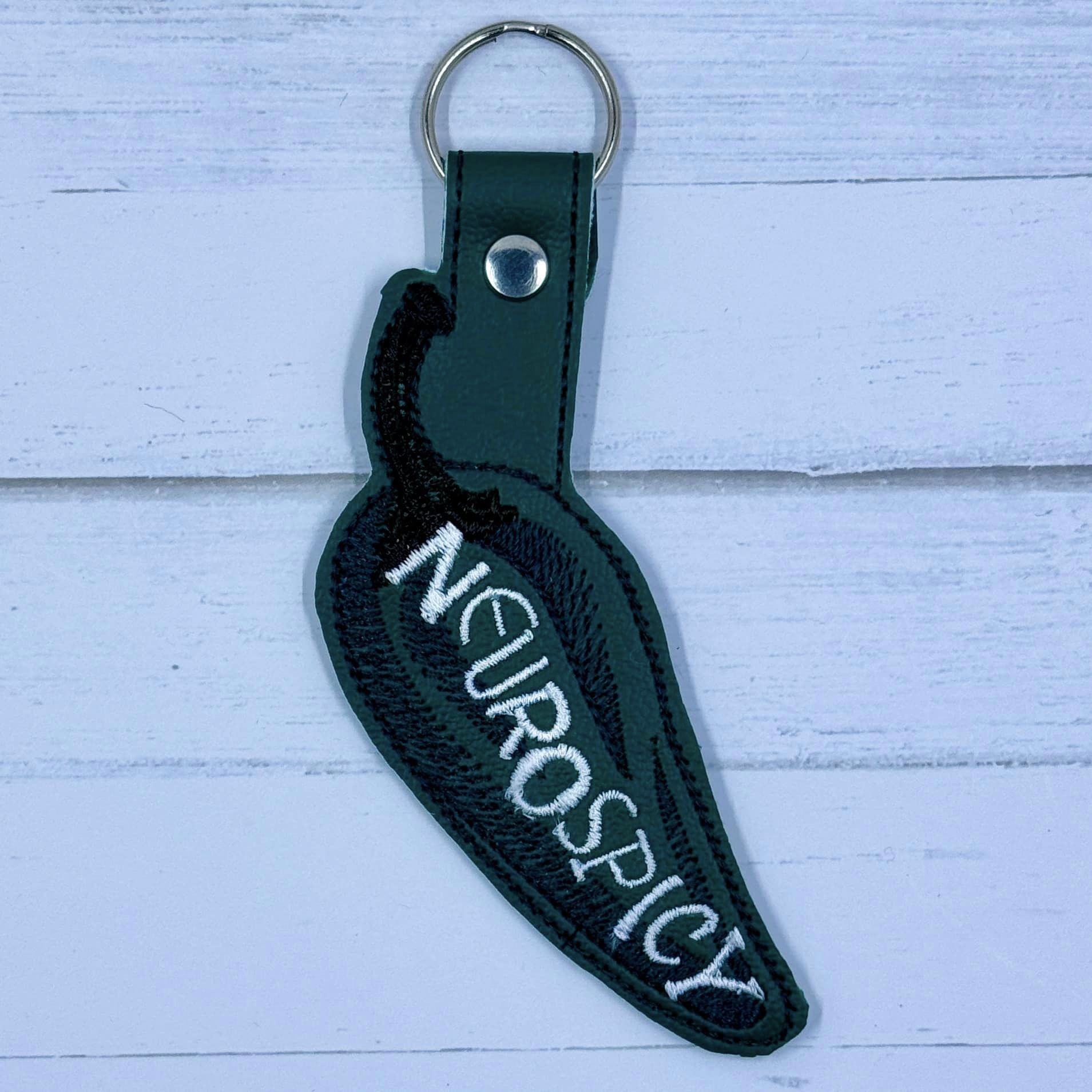 Neurospicy fob ITH Machine Embroidery Design