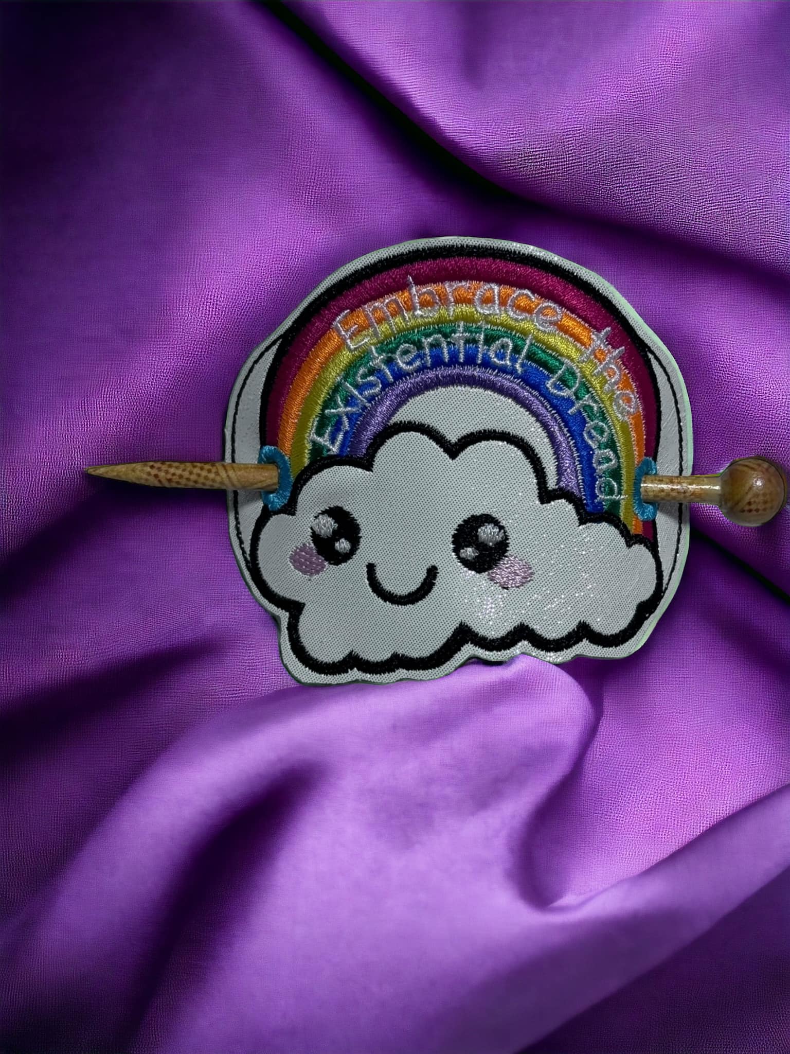 Embrace the Existential Dread bun cover ITH Machine Embroidery Design