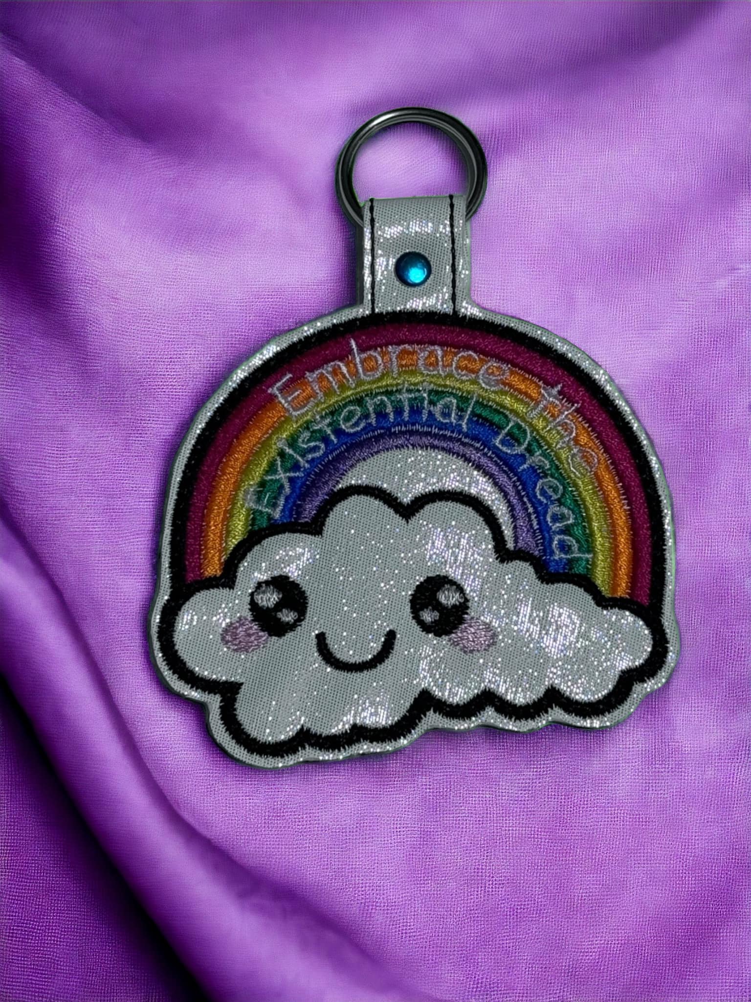 Embrace the Existential Dread fob ITH Machine Embroidery Design