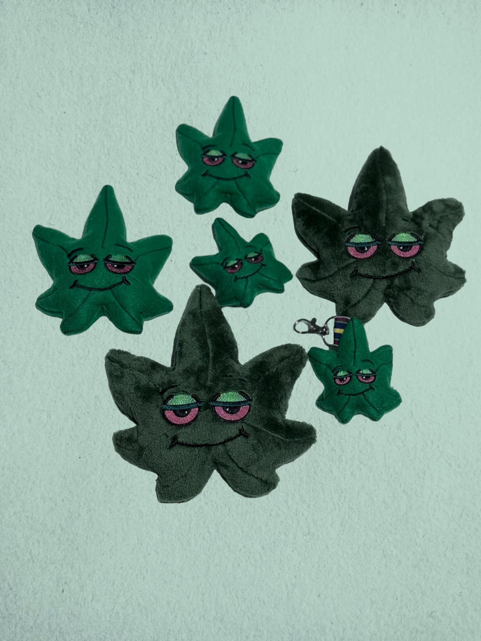 Kawaii Pot Leaf Stuffie ITH machine embroidery design
