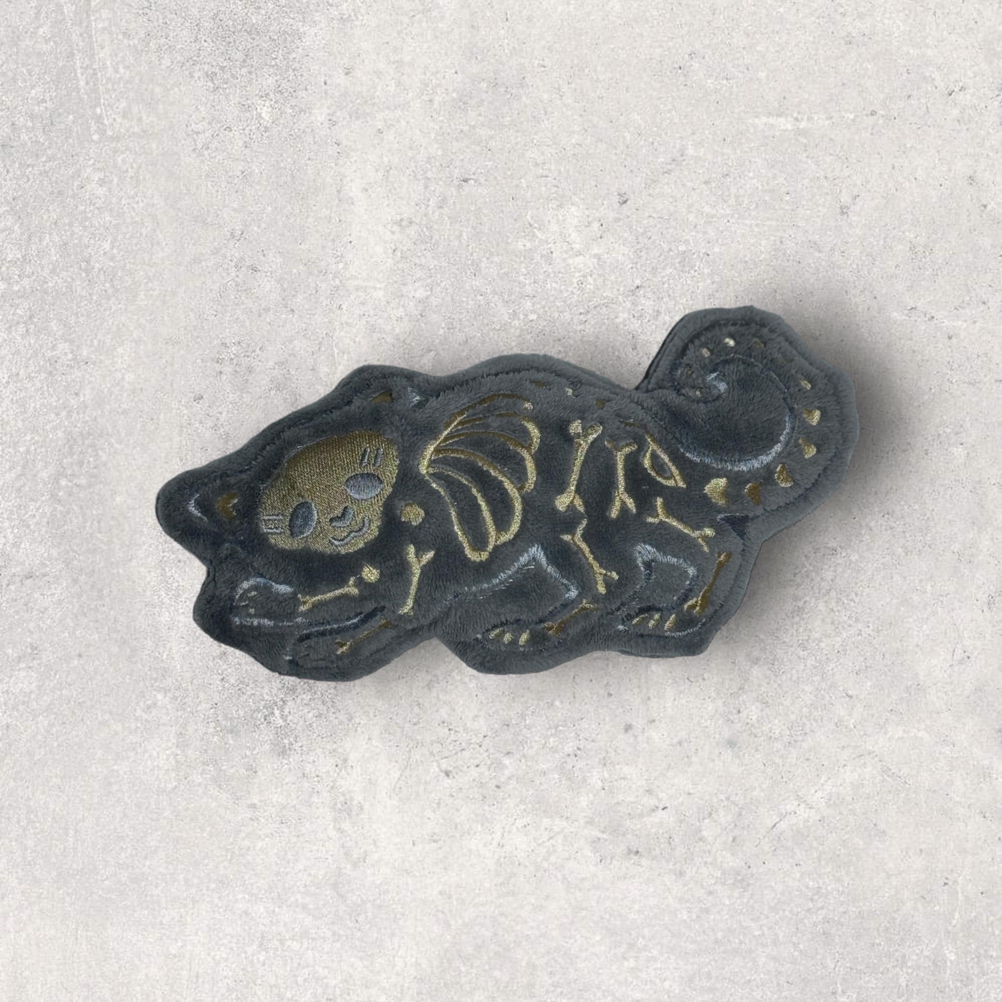 Skelecat Skeleton Cat Stuffie ITH machine embroidery design