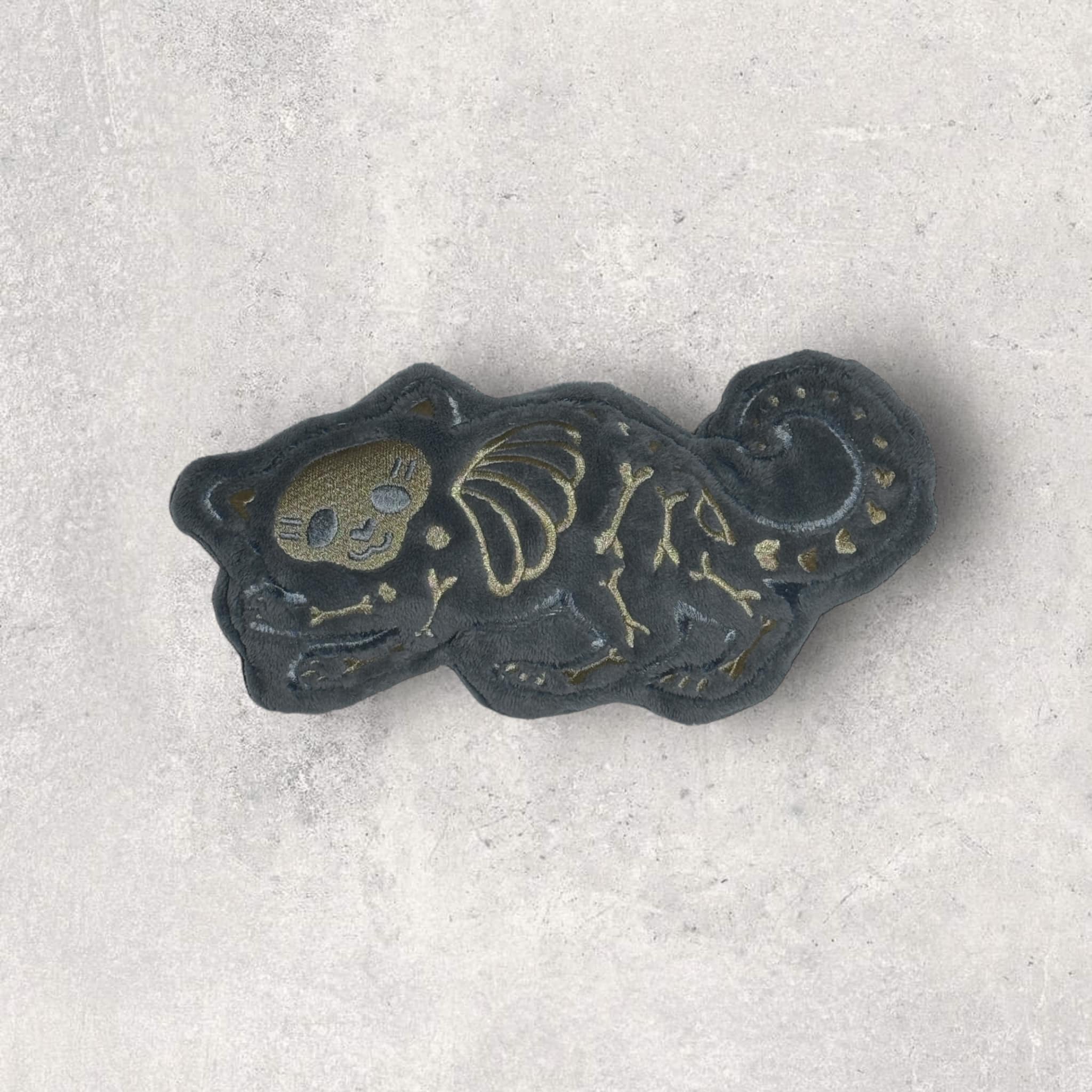 Skelecat Skeleton Cat Stuffie ITH machine embroidery design