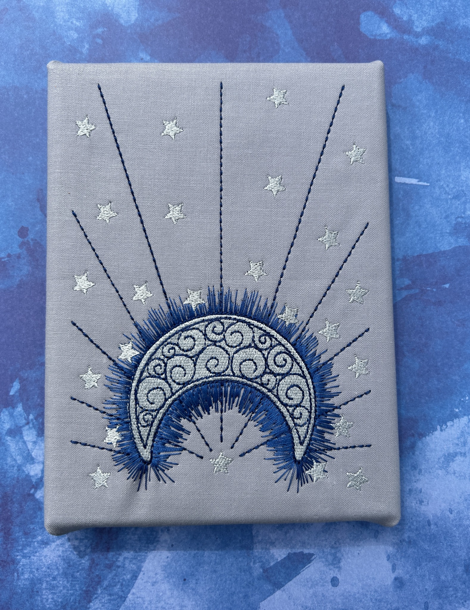 Primitive Moon machine embroidery design