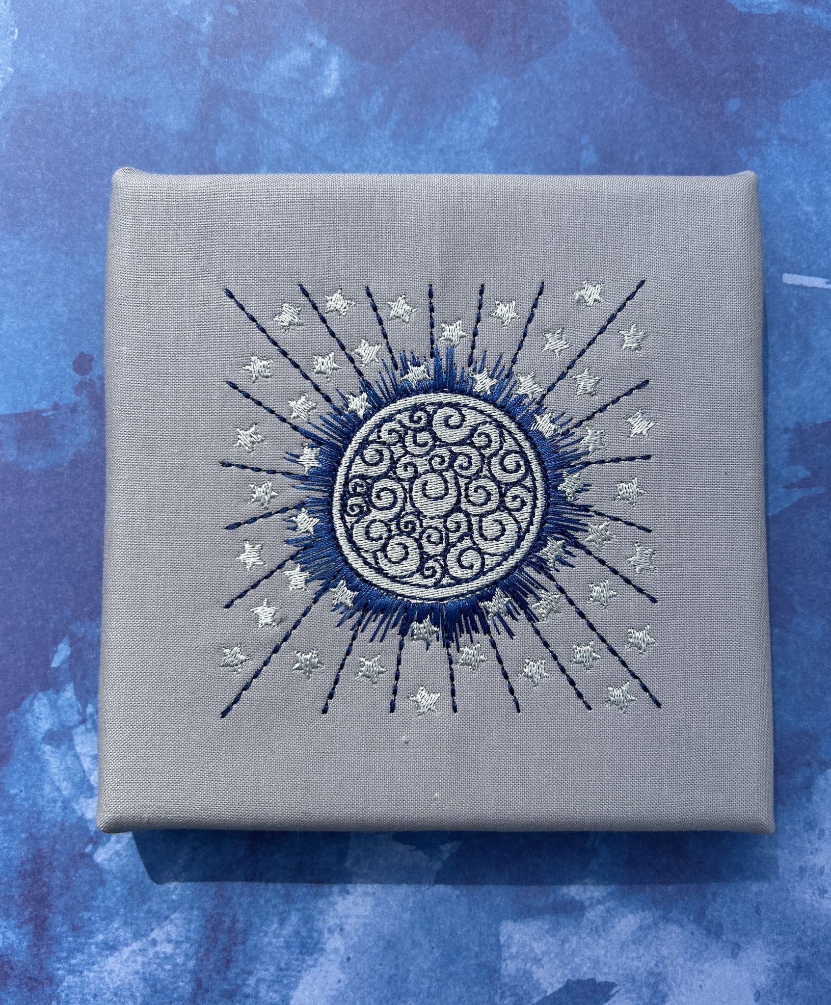Primitive Moon machine embroidery design