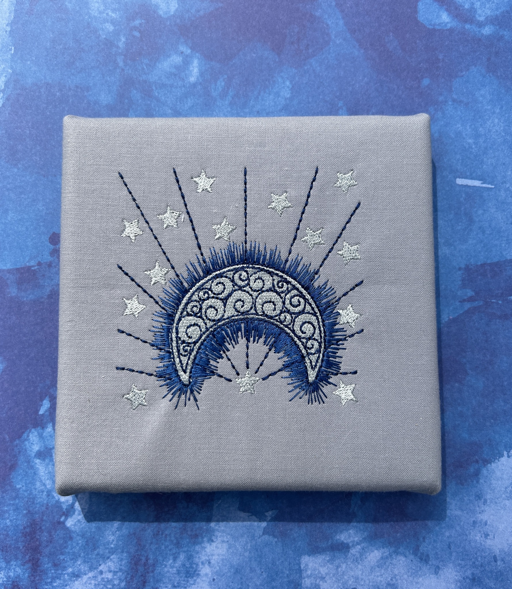 Primitive Moon machine embroidery design