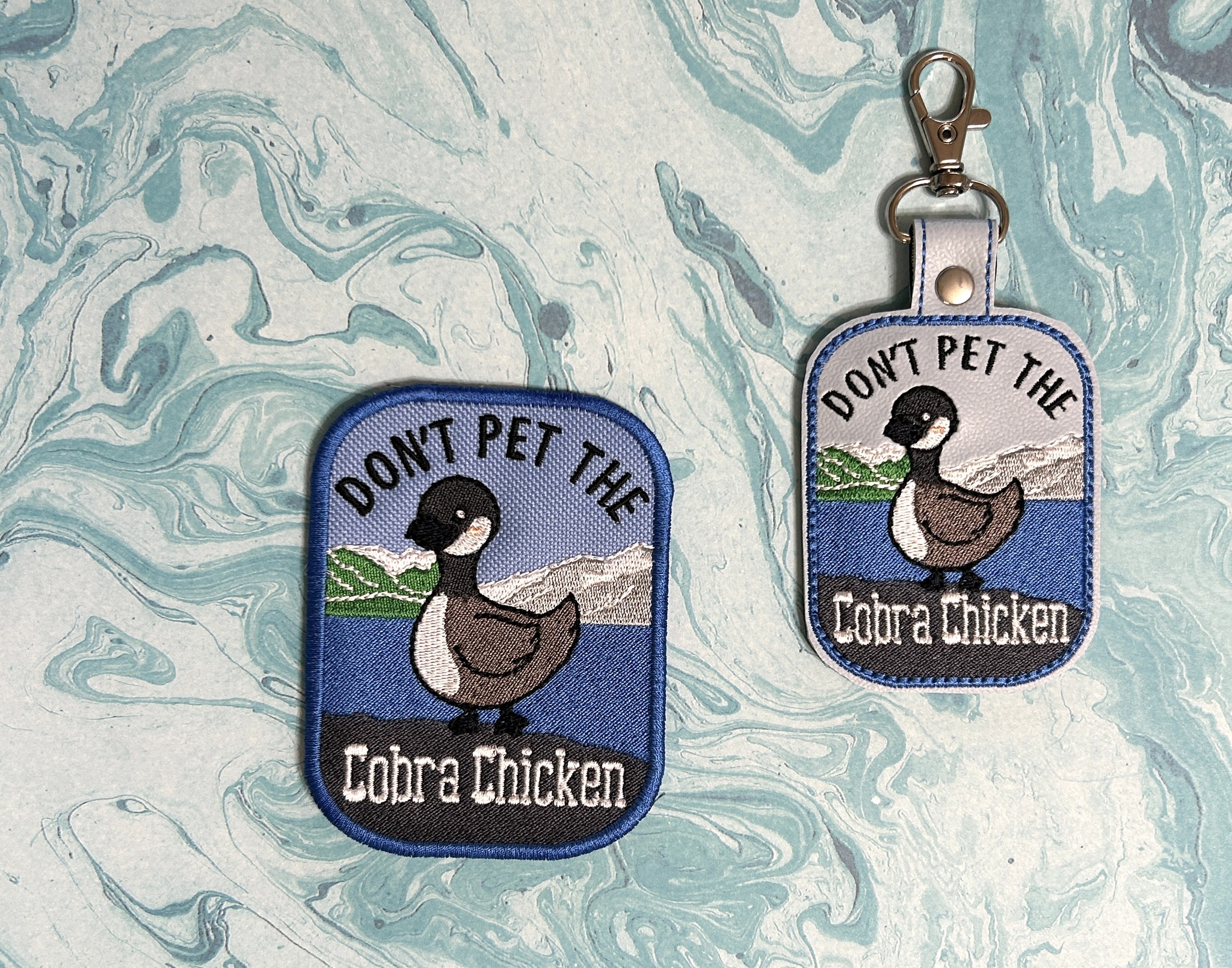 Dont Pet the Cobra Chicken ITH machine embroidery design