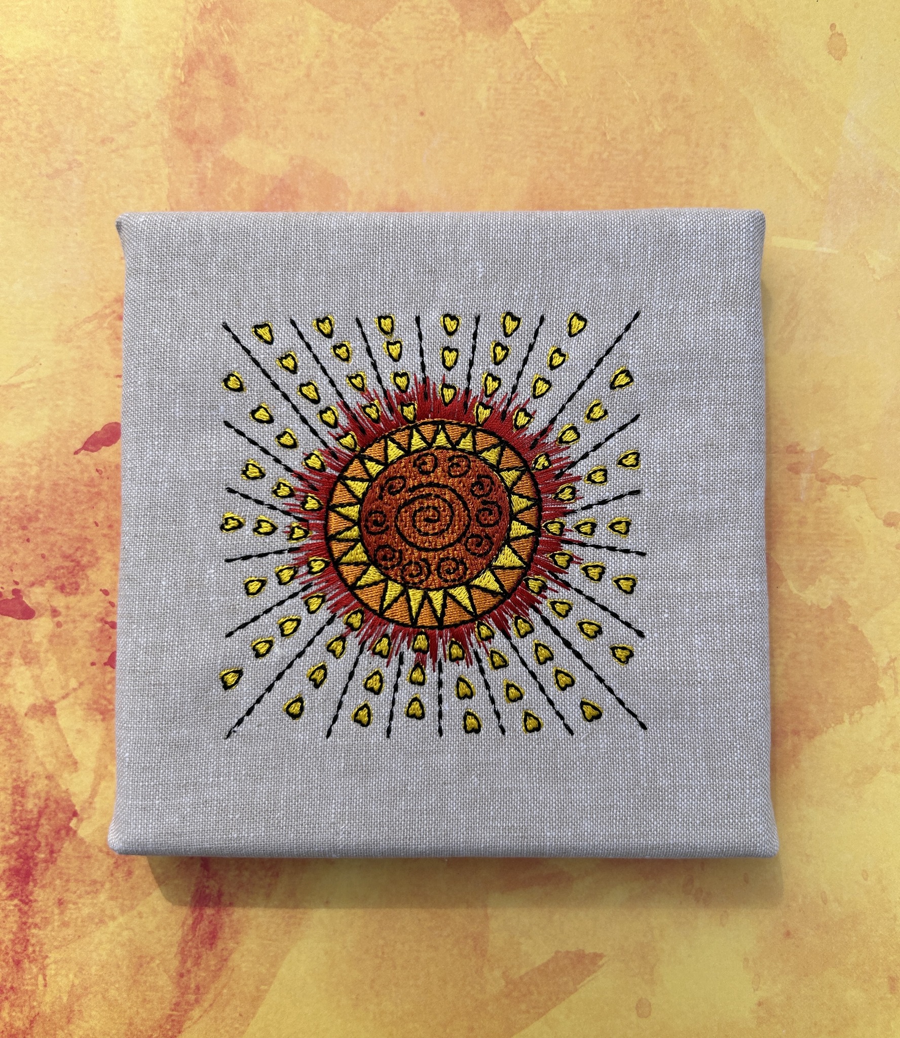 Primitive Sun – String Theory Fabric Art