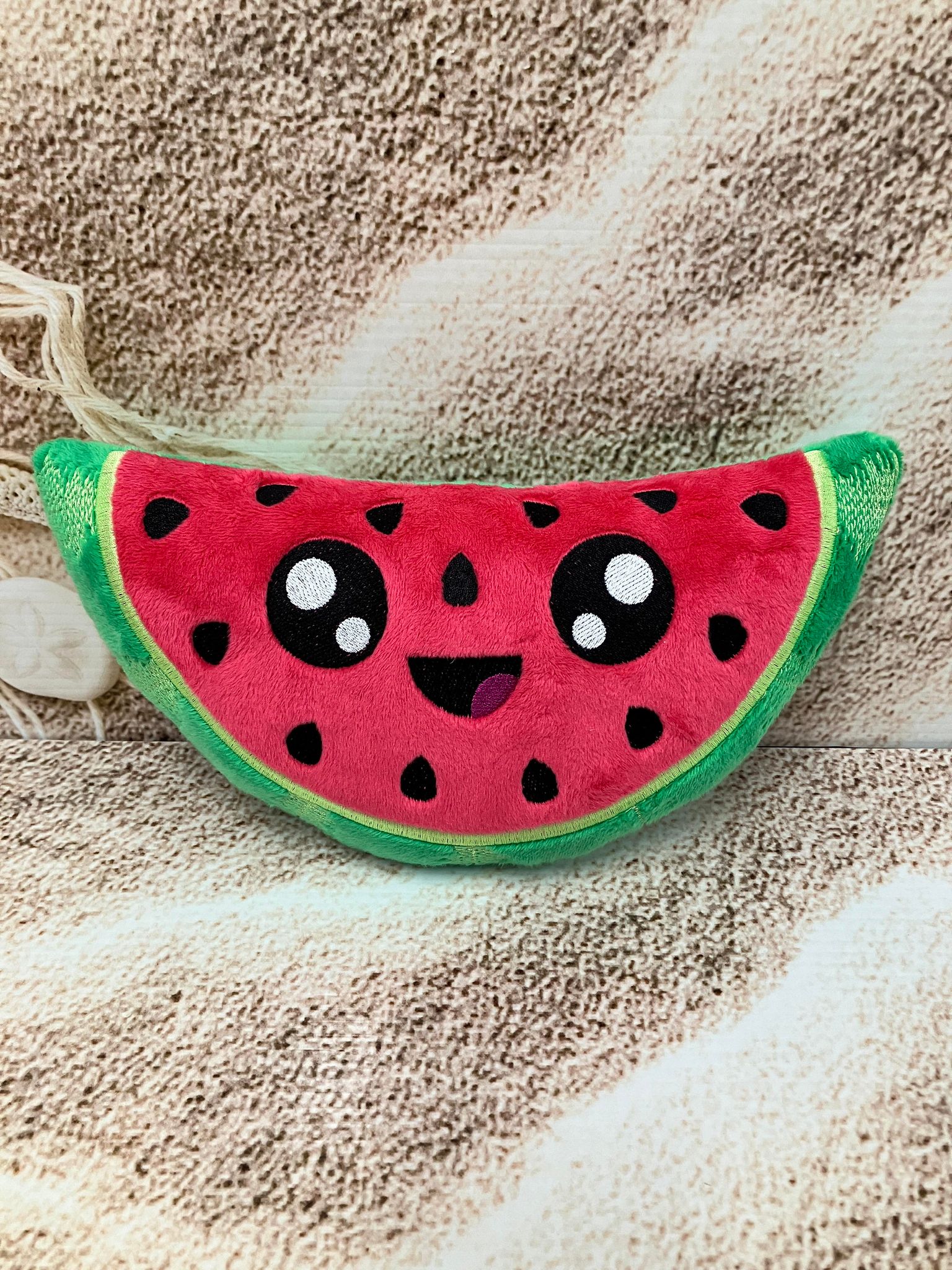 Kawaii Watermelon Stuffie ITH machine embroidery design