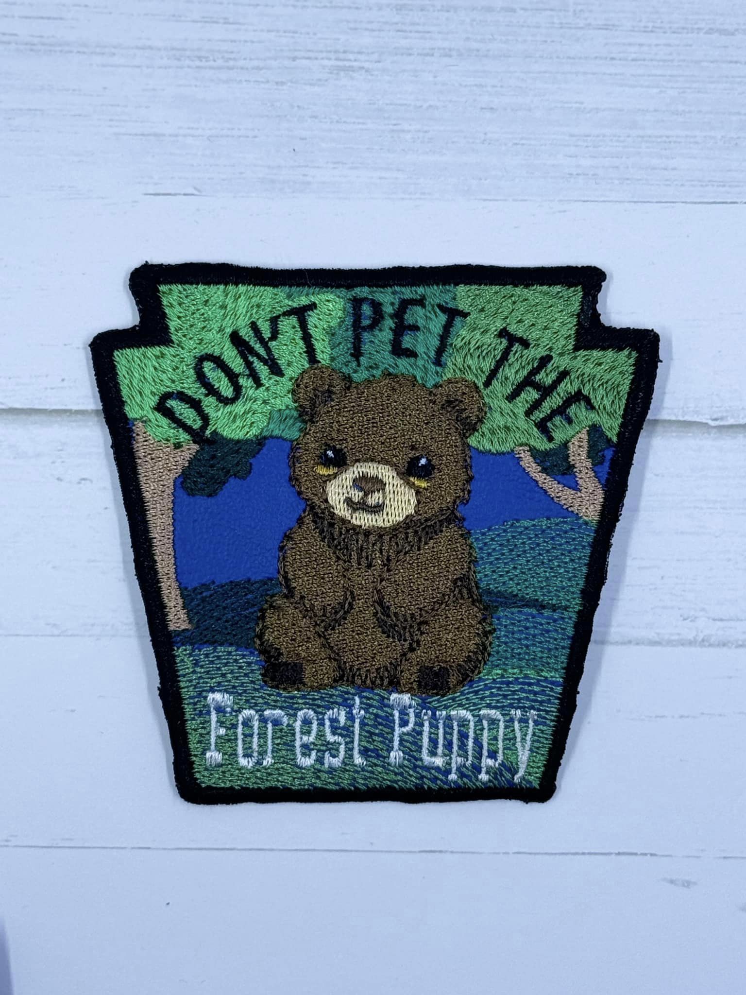 Dont Pet the Forest Puppy patch ITH Machine Embroidery Design