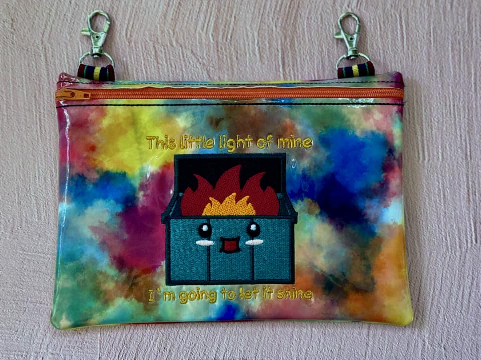 This Little light of mine dumpster fire Machine Embroidery Design