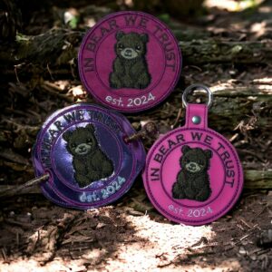 In Bear We Trust Est.2024 bun cover ITH Machine Embroidery Design