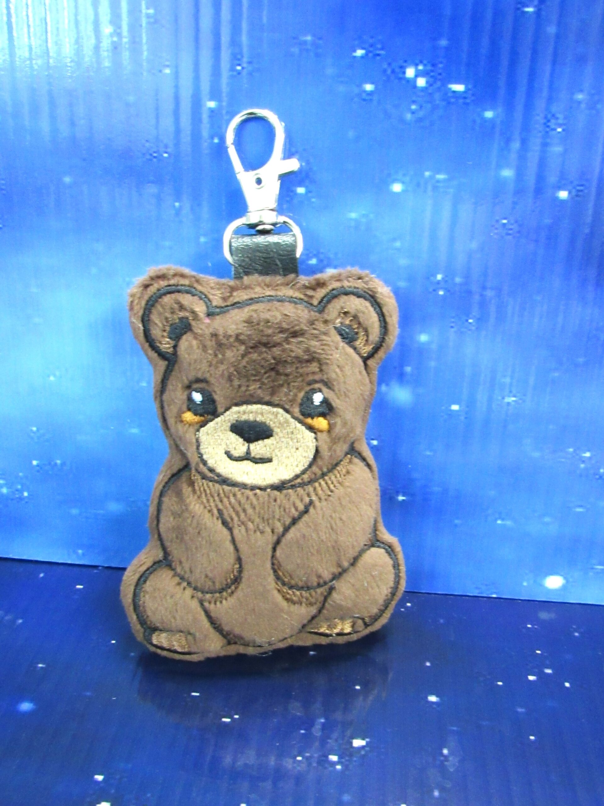 Chibi Brown Bear Stuffie ITH machine embroidery design