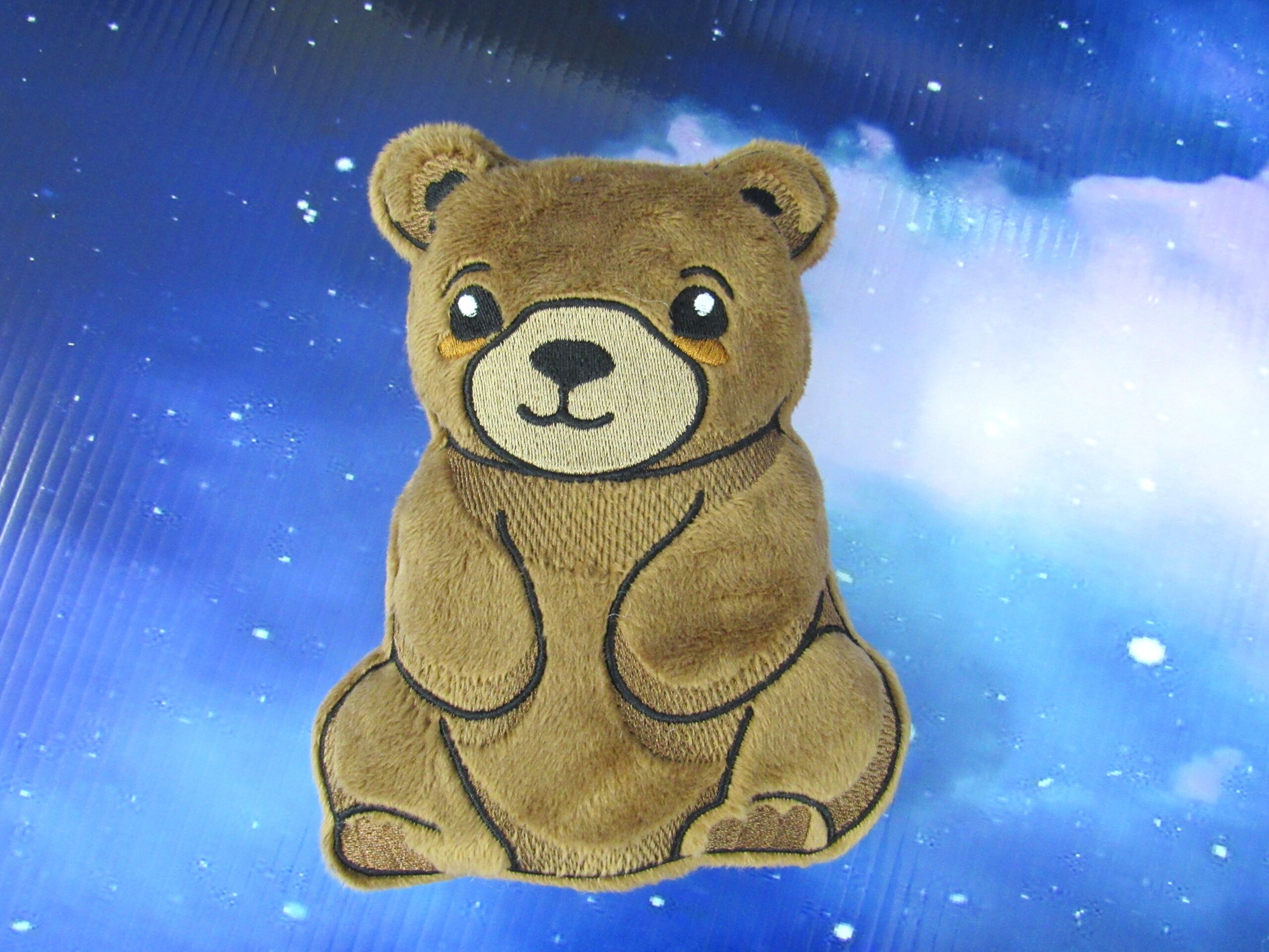 Chibi Brown Bear Stuffie ITH machine embroidery design