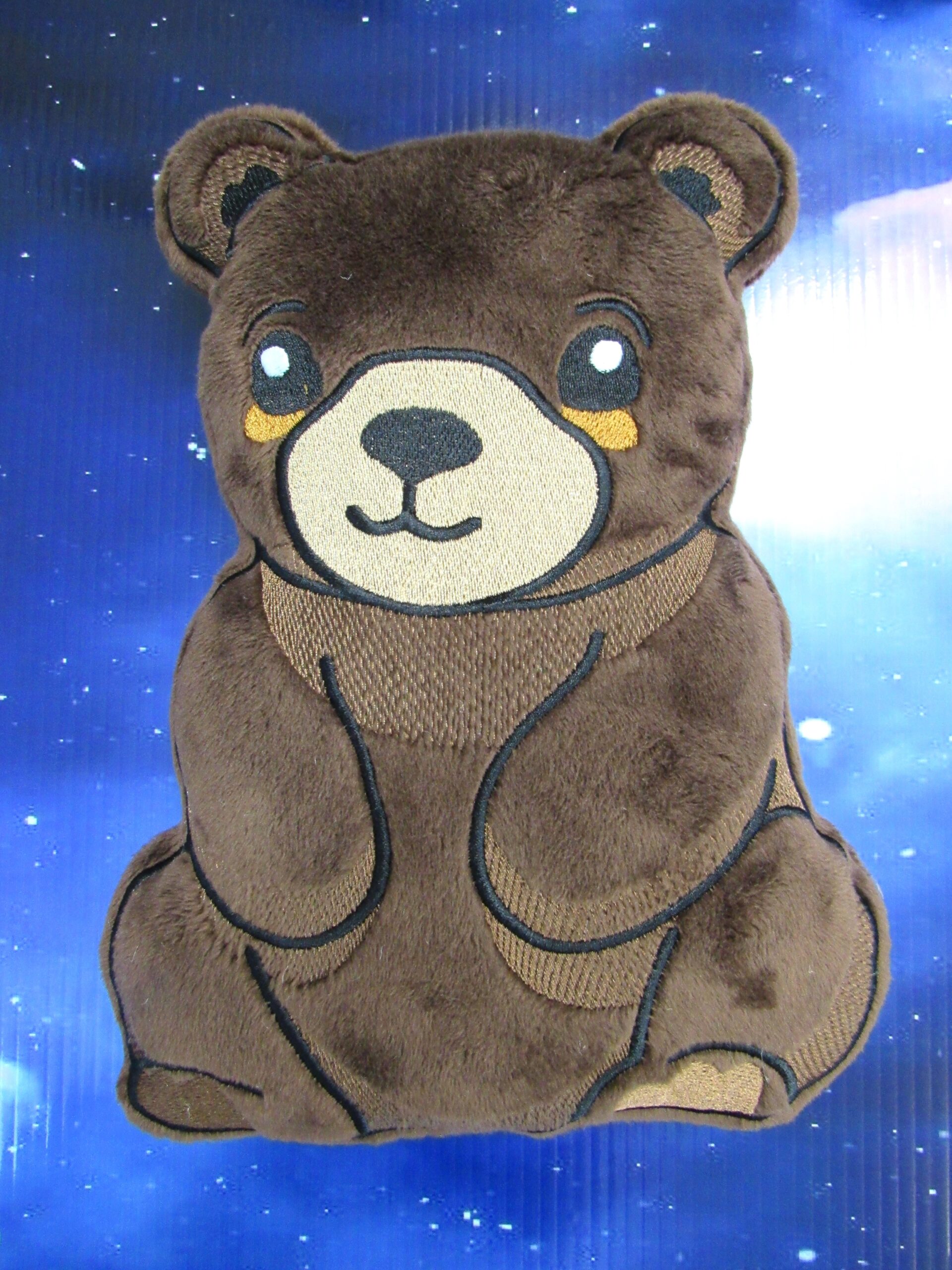 Chibi Brown Bear Stuffie ITH machine embroidery design