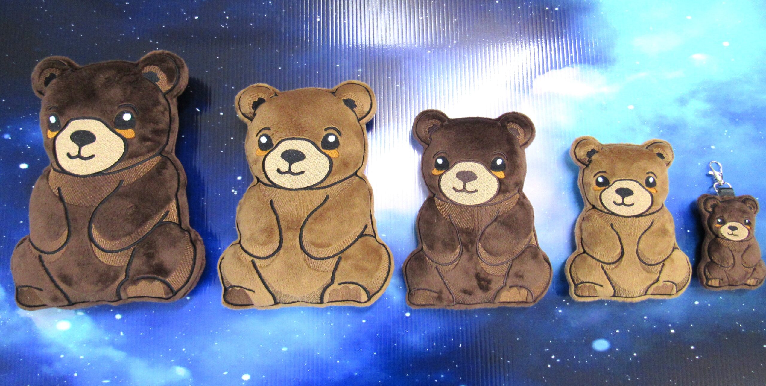 Chibi Brown Bear Stuffie ITH machine embroidery design