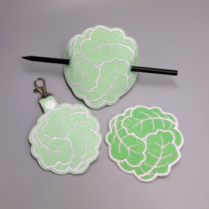 Avatar Cabbage ITH bun cover fob patch machine embroidery design