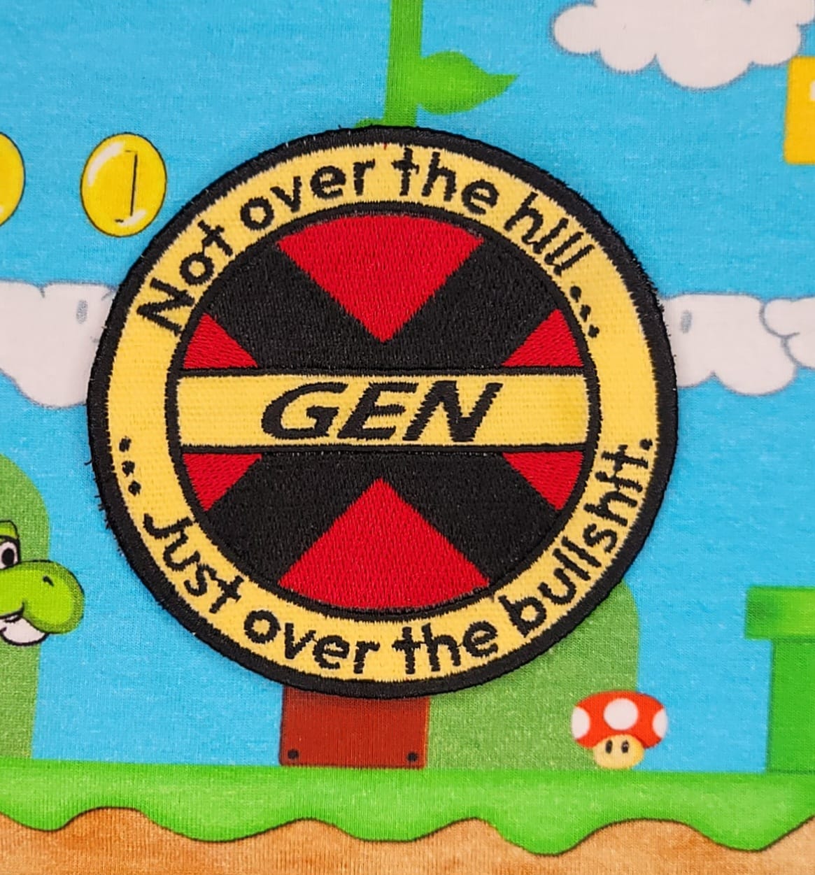 Gen X Over Bullshit ITH patch machine embroidery design