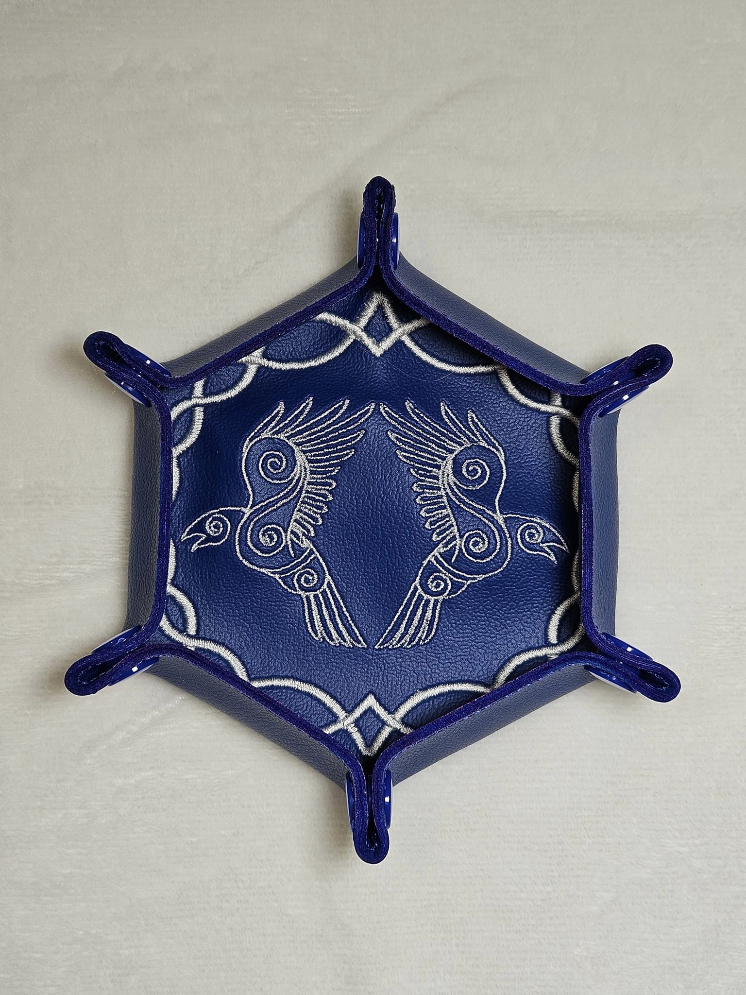 Celtic Crow ITH dice tray machine embroidery design