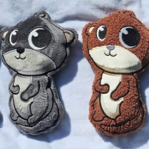 Chibi Otter ITH stuffie machine embroidery design