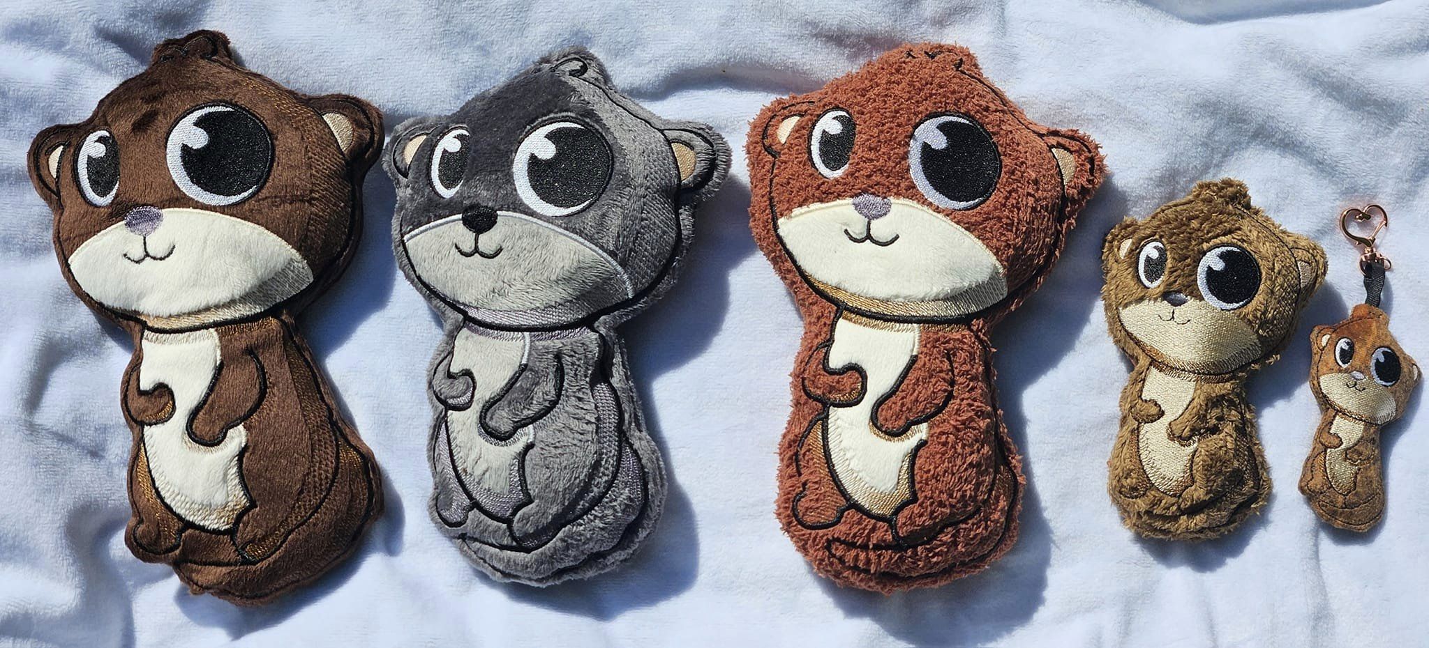 Chibi Otter ITH stuffie machine embroidery design
