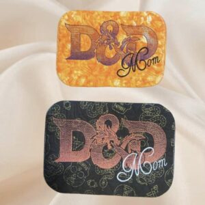 D&D Mom ITH Mug Rug machine embroidery design
