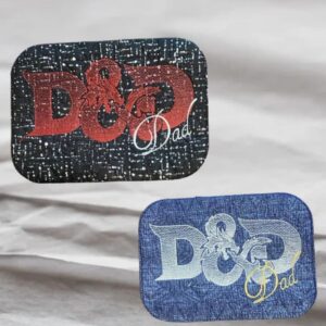 D&D Dad ITH Mug Rug machine embroidery design