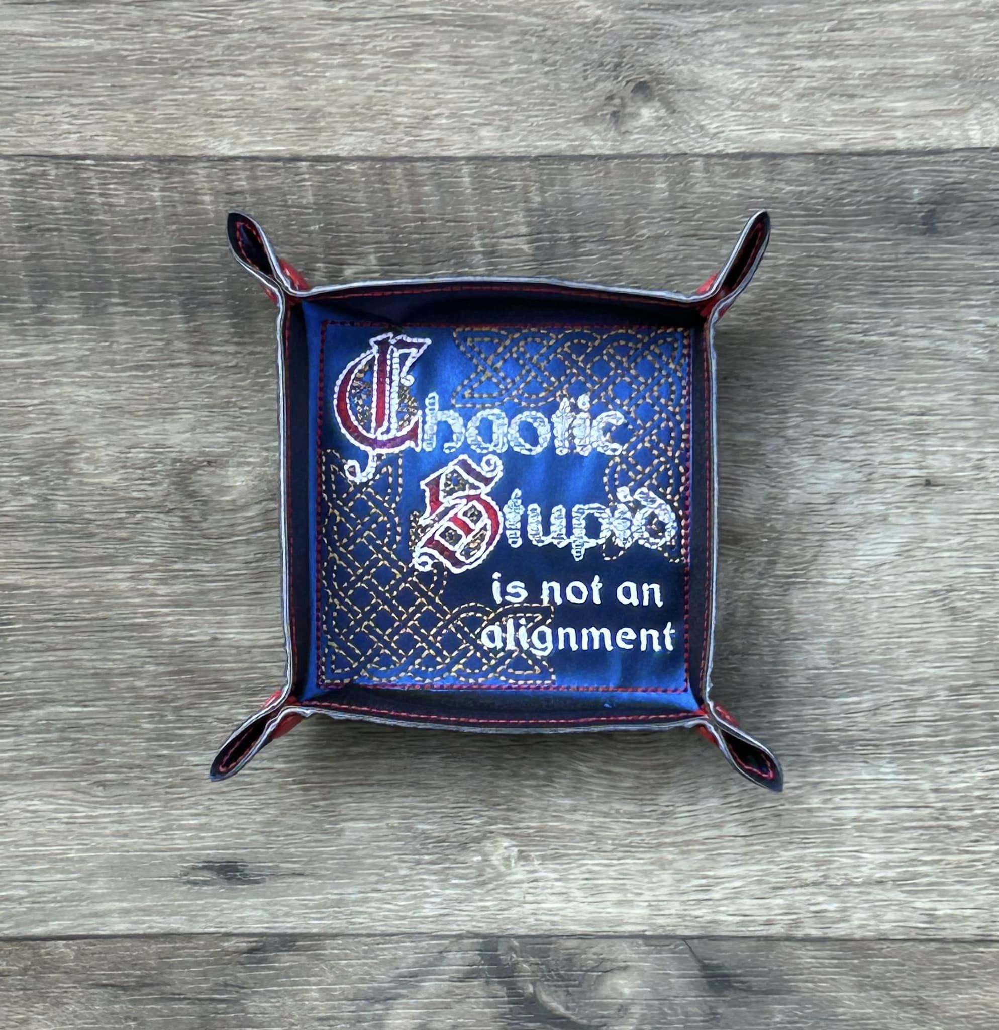 Things Tabletop Players Know ITH Dice tray machine embroidery design