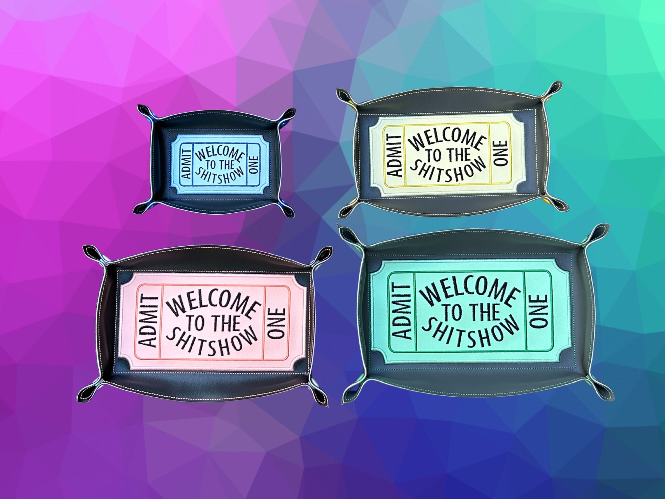 Welcome to the Shitshow ITH dice tray machine embroidery design