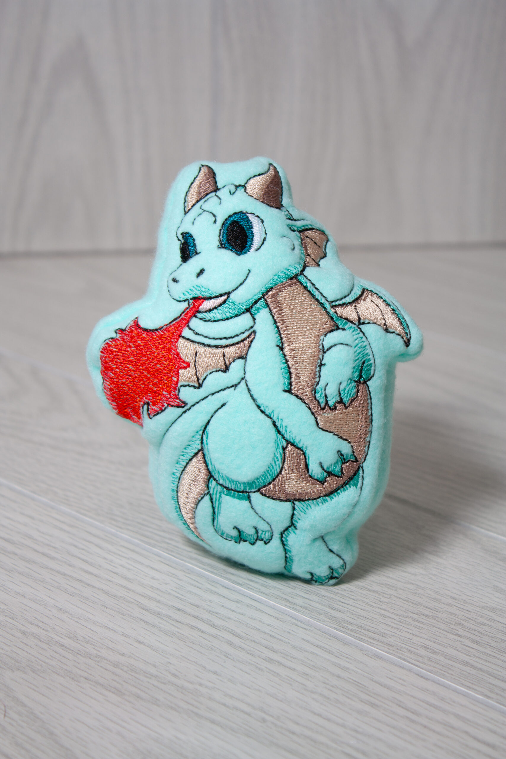 Chibi Dragon 1 ITH stuffie machine embroidery design