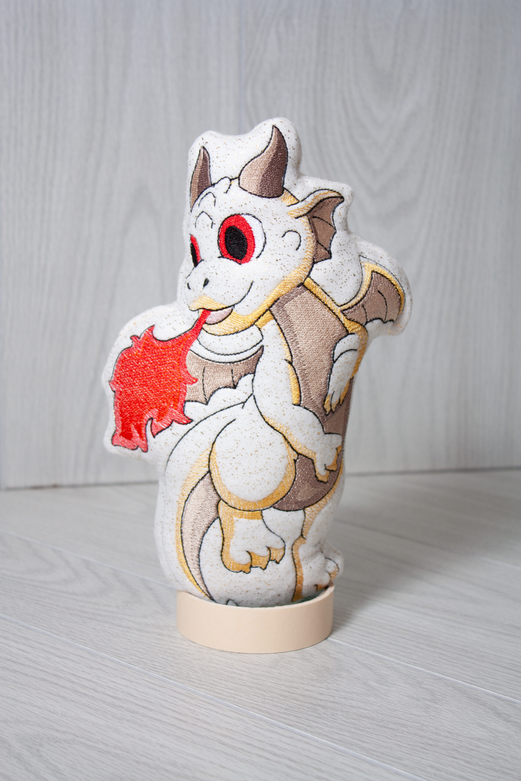 Chibi Dragon 1 ITH stuffie machine embroidery design