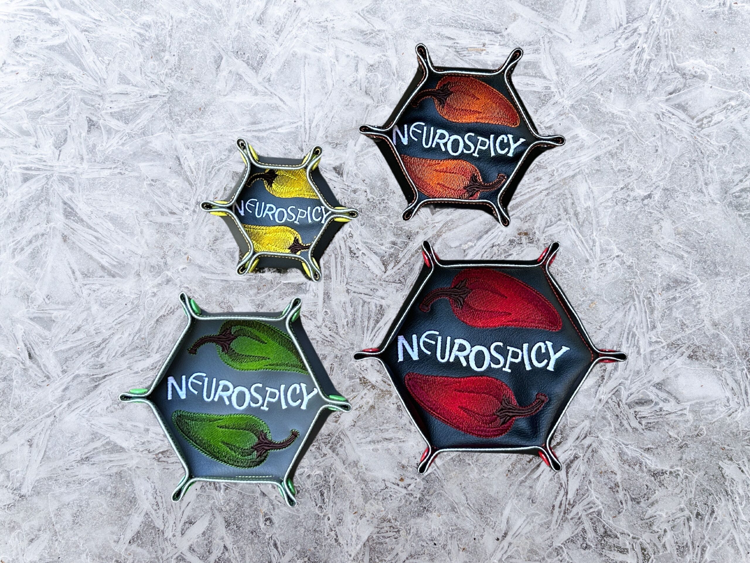 Neurospicy ITH Dice Tray machine embroidery design